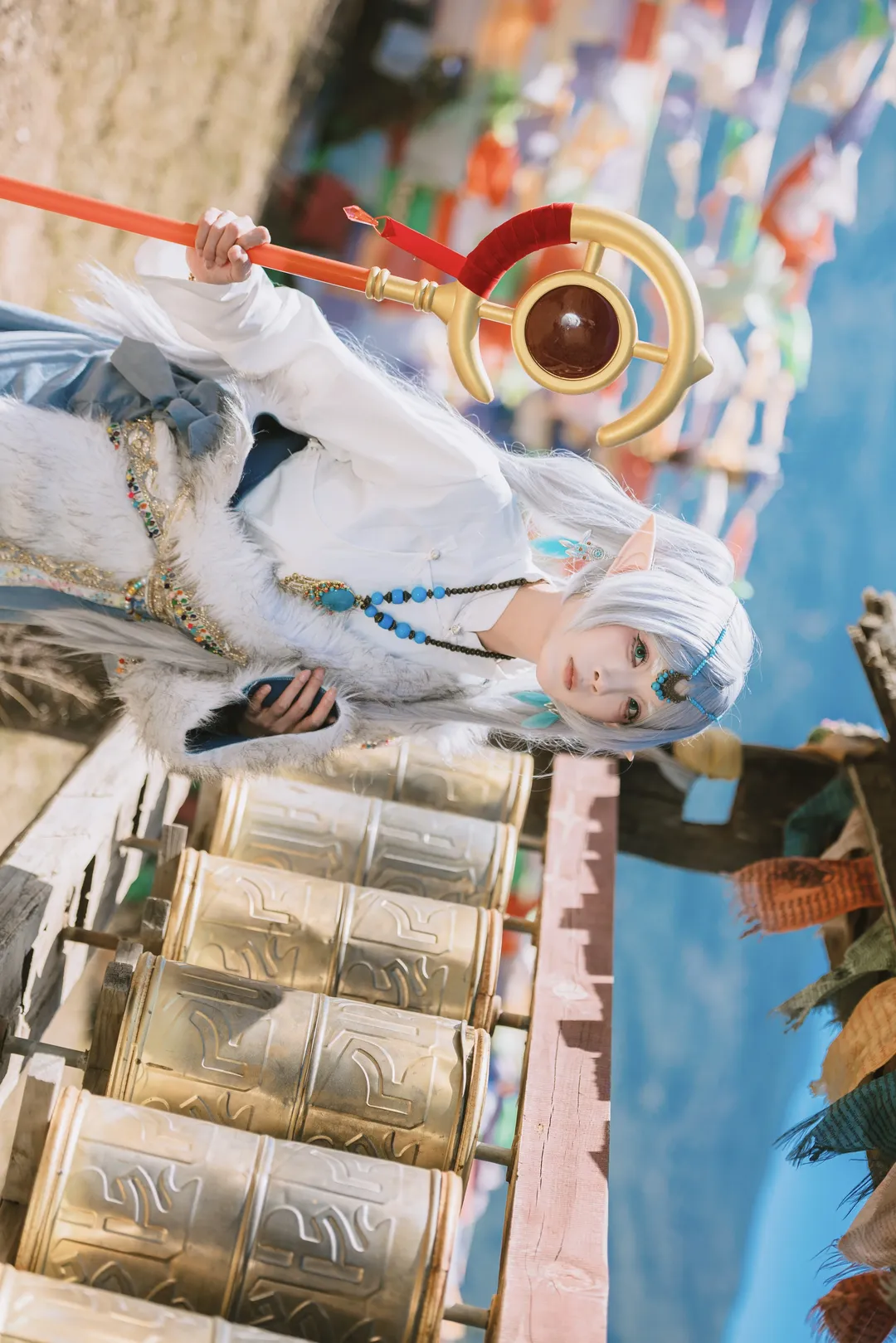 葬送的芙莉莲, 芙莉莲cos, 丽江旅拍, 藏服cosplay, 雪山cos正片 - 第4张