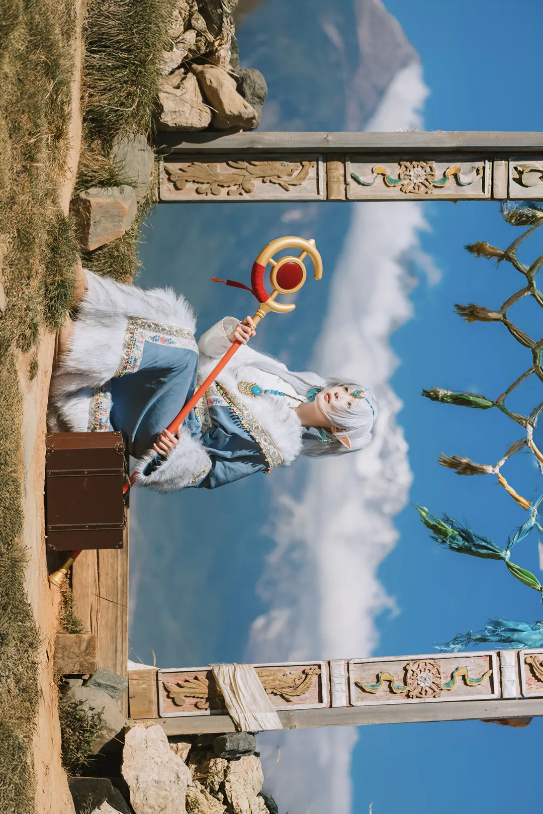 葬送的芙莉莲, 芙莉莲cos, 丽江旅拍, 藏服cosplay, 雪山cos正片 - 第8张