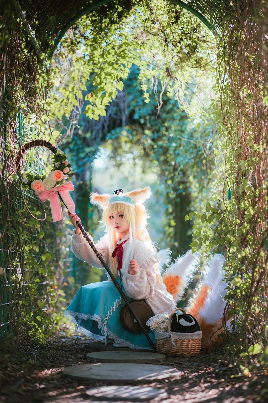 アークナイツ, スズラン コスプレ, コスプレ撮影, 屋外ポートレート撮影, 植物園撮影 - 11枚目