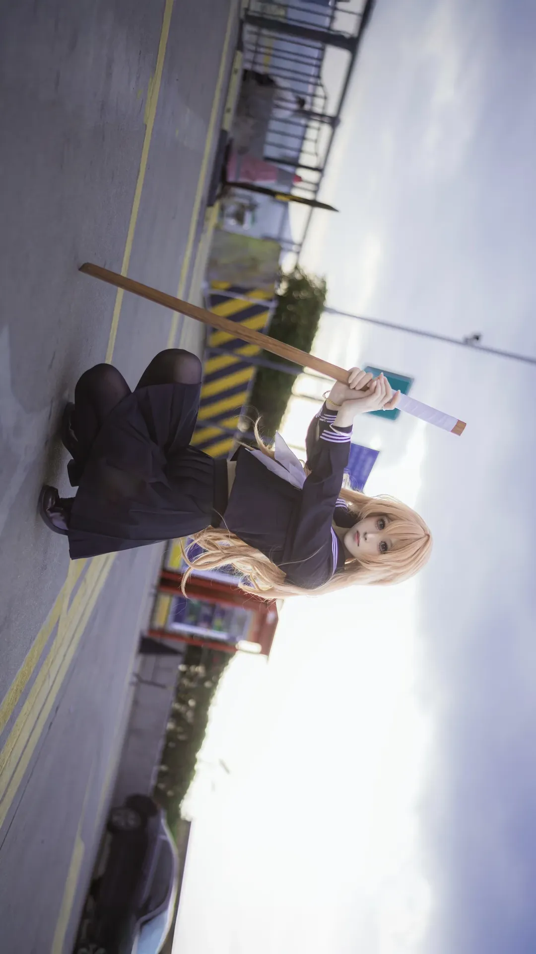 外景摄影, cosplay正片, 逢坂大河cos, 龙与虎, 木刀少女 - 第1张