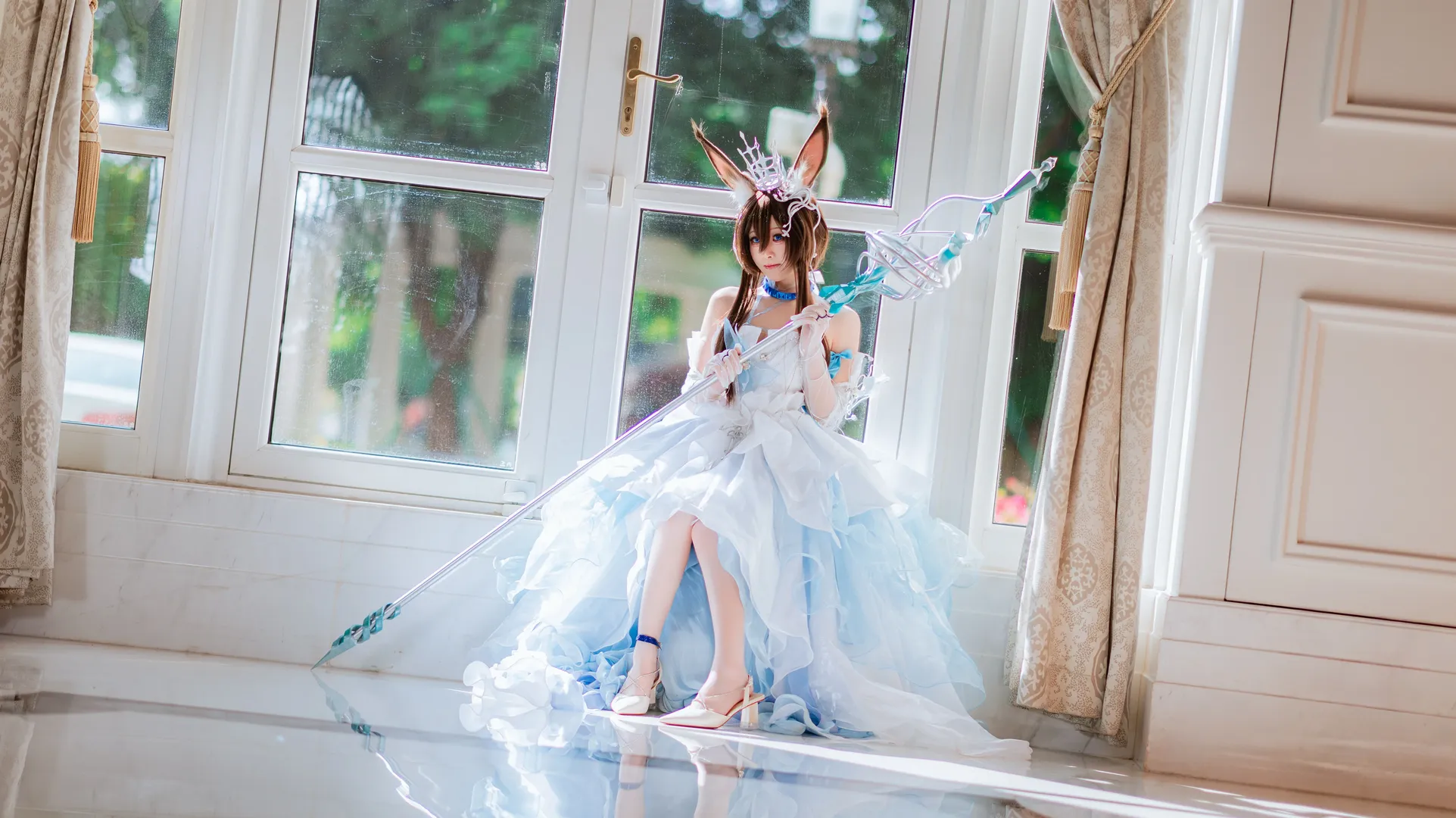 Cosplay, 明日方舟, 花嫁, 阿米娅cos, 时序花圃 - 第13张
