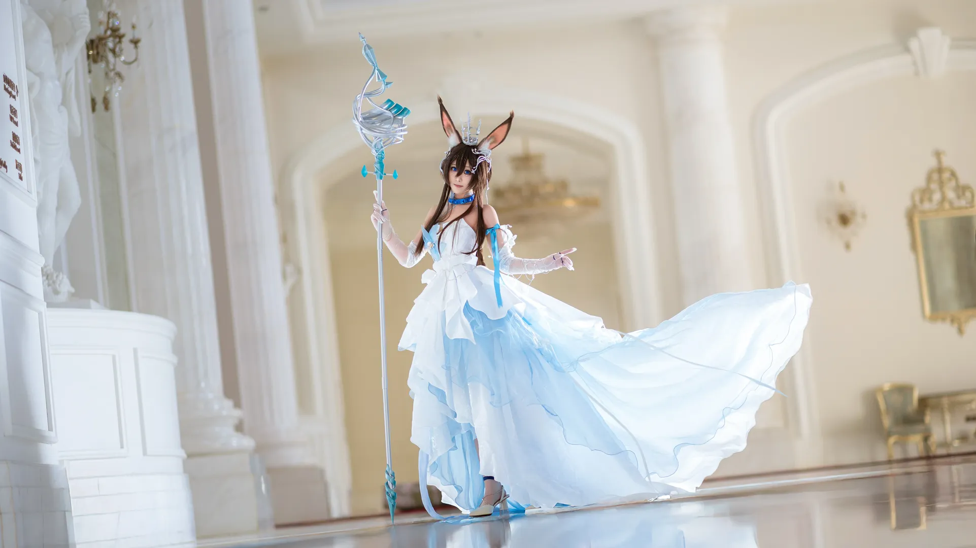 Cosplay, 明日方舟, 花嫁, 阿米娅cos, 时序花圃 - 第3张