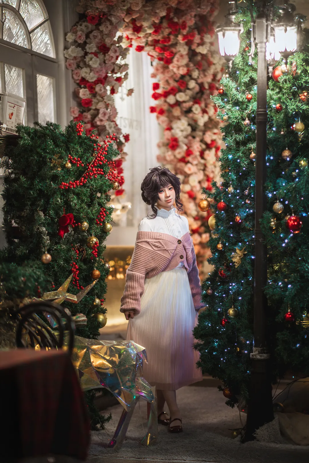 Portrait photography, Winter vibe, Cosplay photoshoot, Kaoruko cosplay, Floral photography