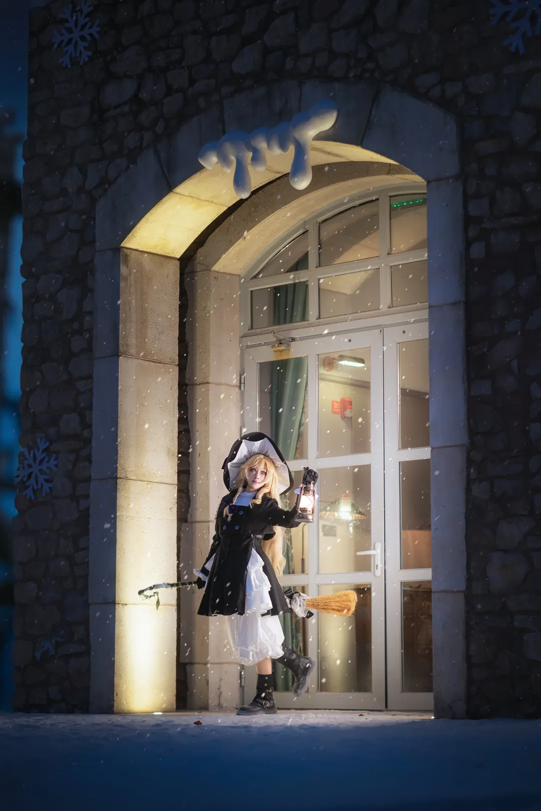 东方project, 魔理沙cos, 冬日摄影, cosplay正片, 雪地外景