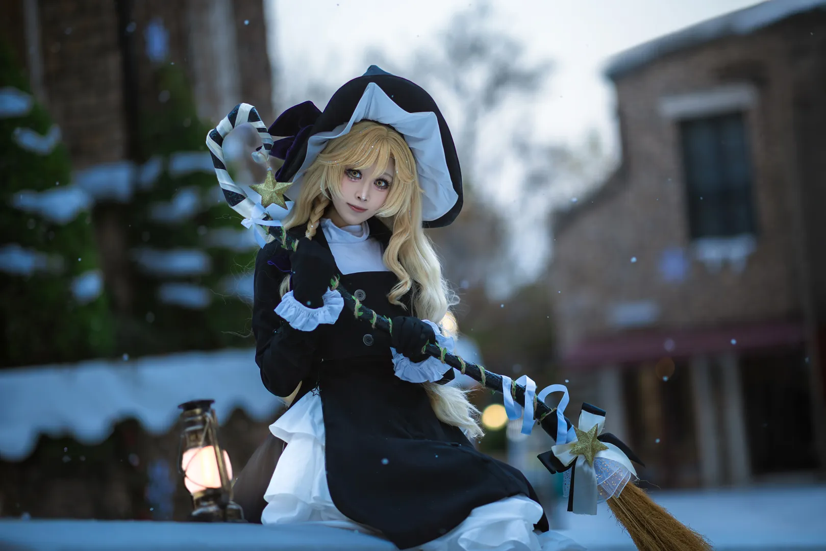 東方Project, 魔理沙コスプレ, 冬の撮影, コスプレ撮影, 雪ロケ - 9枚目