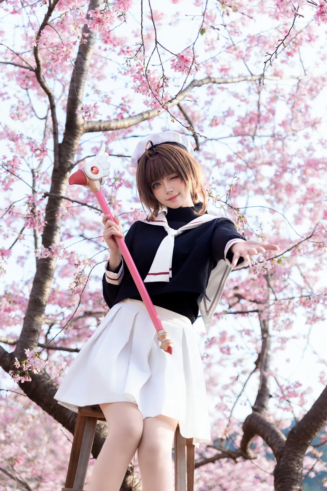 小樱cos, 二次元cosplay, 樱花写真, 春日摄影, 魔卡少女