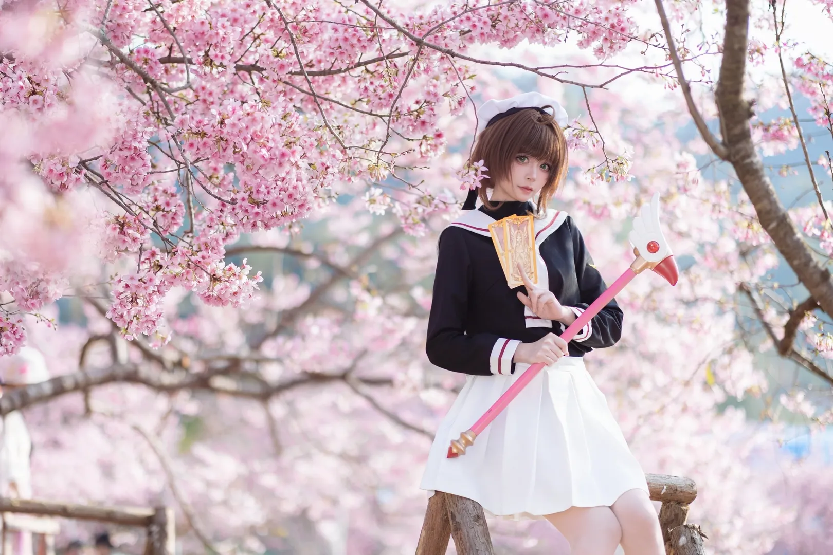 小樱cos, 二次元cosplay, 樱花写真, 春日摄影, 魔卡少女 - 第16张