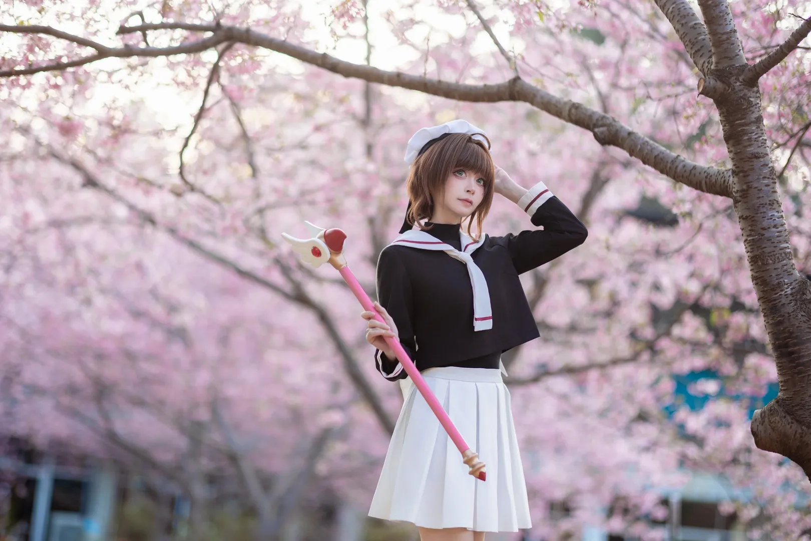 小樱cos, 二次元cosplay, 樱花写真, 春日摄影, 魔卡少女 - 第7张