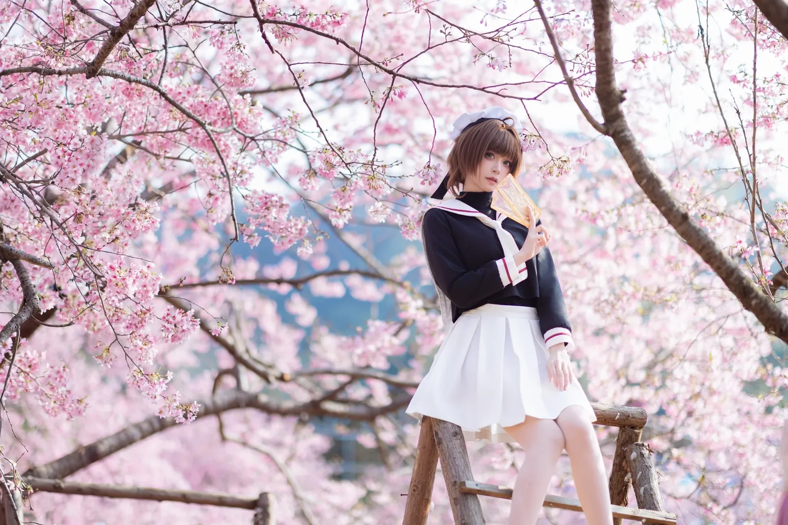 小樱cos, 二次元cosplay, 樱花写真, 春日摄影, 魔卡少女 - 第9张