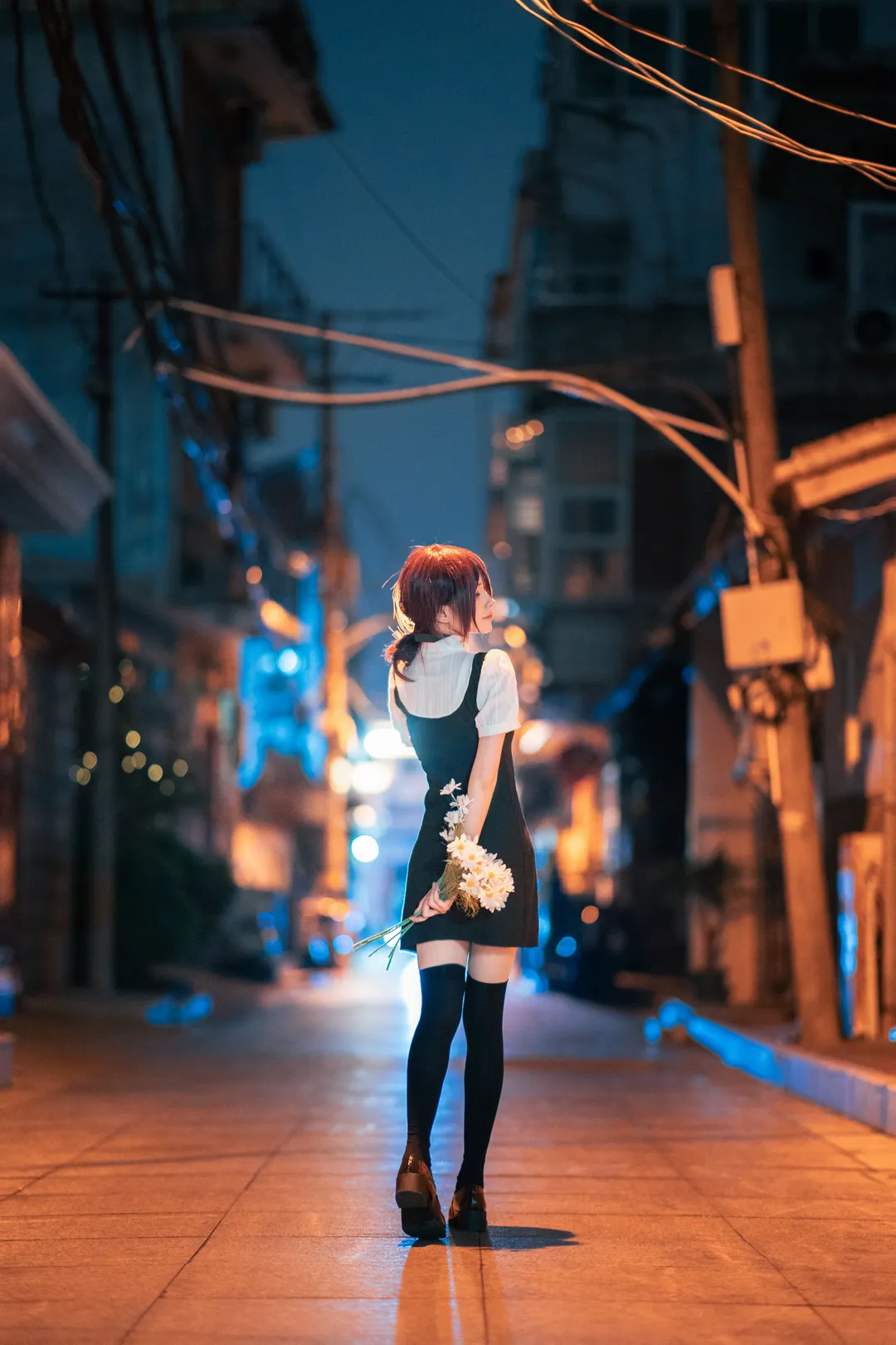 氛围感摄影, cos正片, 蕾塞cos, 电锯人, 夜景街拍 - 第2张