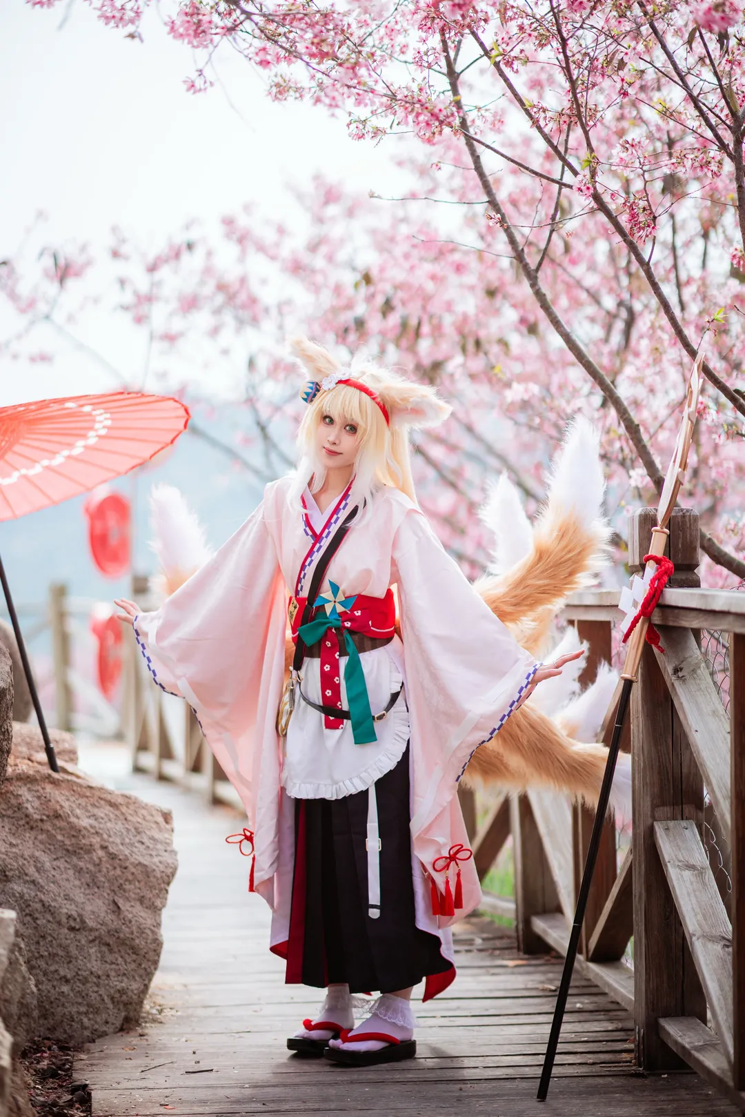 二次元摄影, 明日方舟, 铃兰cos, cosplay正片, 户外樱花写真 - 第10张