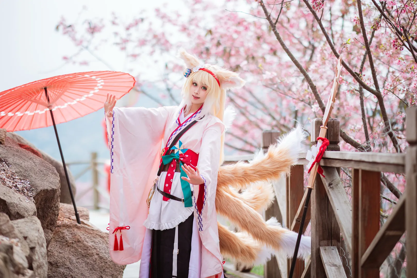 二次元摄影, 明日方舟, 铃兰cos, cosplay正片, 户外樱花写真 - 第11张