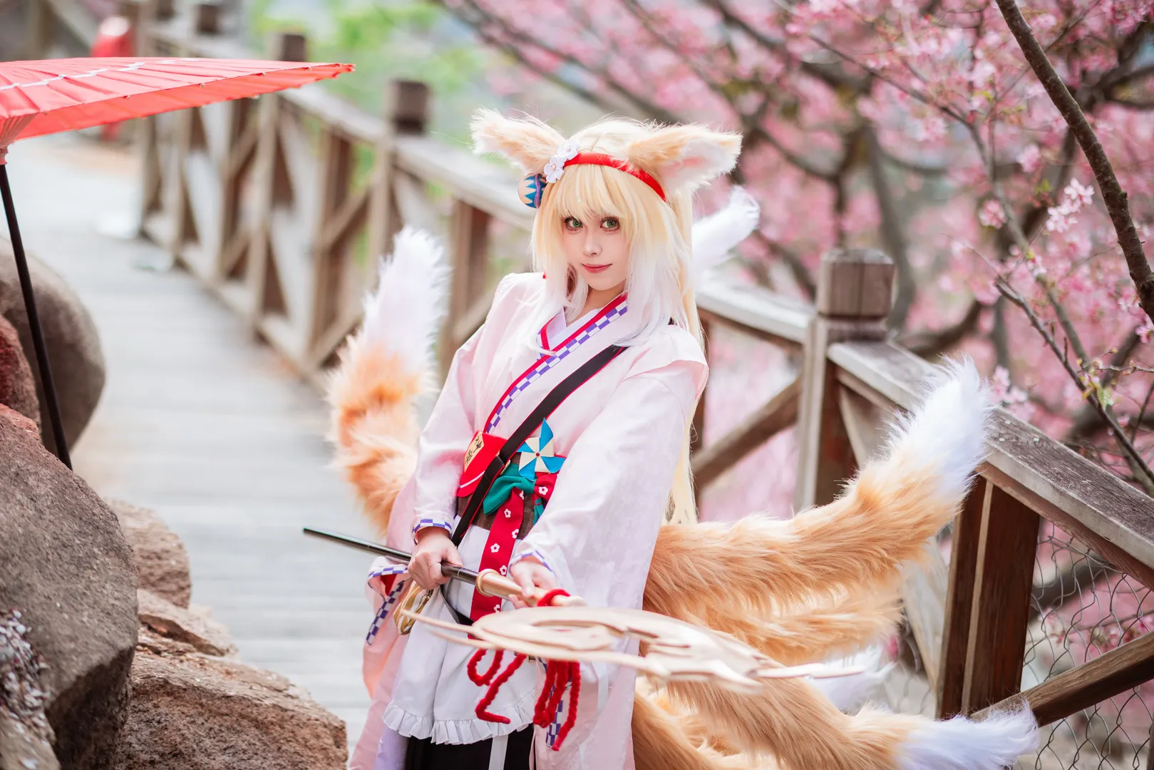 二次元摄影, 明日方舟, 铃兰cos, cosplay正片, 户外樱花写真 - 第8张