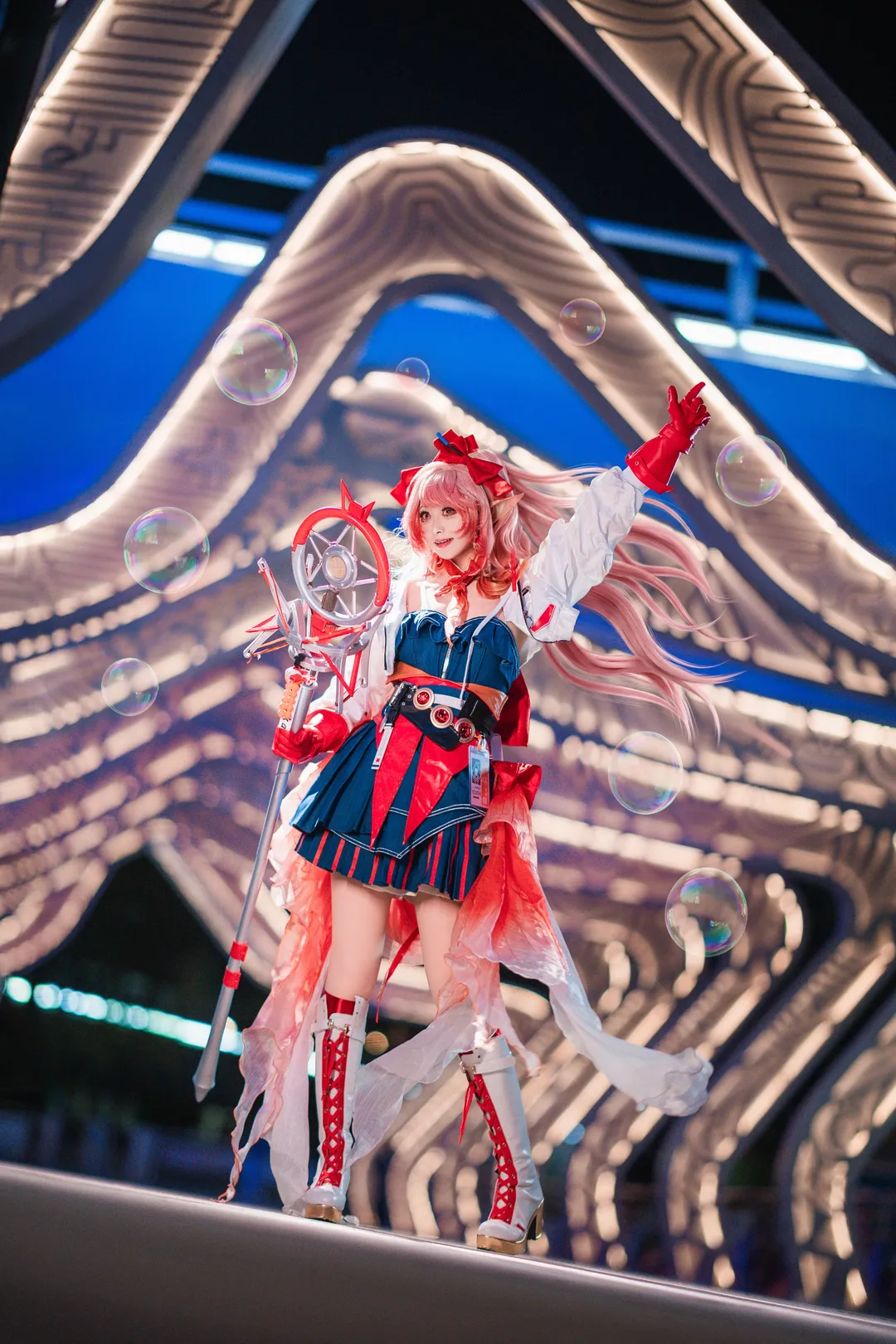 Roleplay, Anime-style photography, Arknights, Night view cosplay, Momonoka cosplay - Image 2