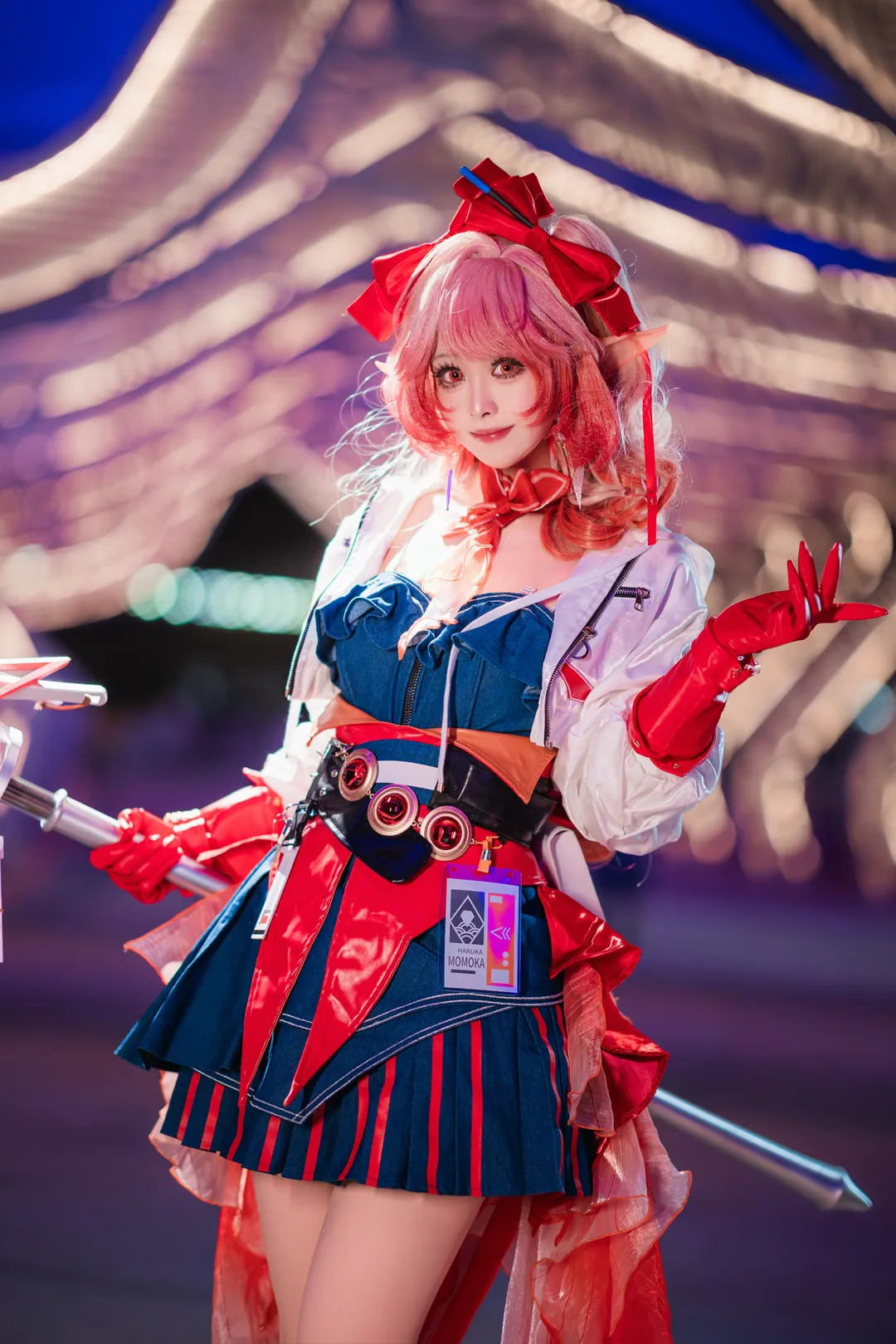 Roleplay, Anime-style photography, Arknights, Night view cosplay, Momonoka cosplay - Image 4