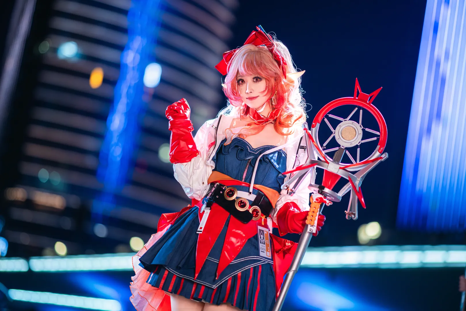 Roleplay, Anime-style photography, Arknights, Night view cosplay, Momonoka cosplay - Image 6