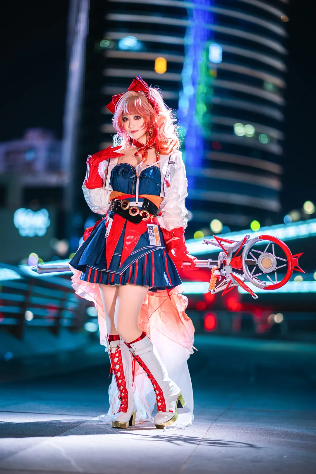Roleplay, Anime-style photography, Arknights, Night view cosplay, Momonoka cosplay - Image 8