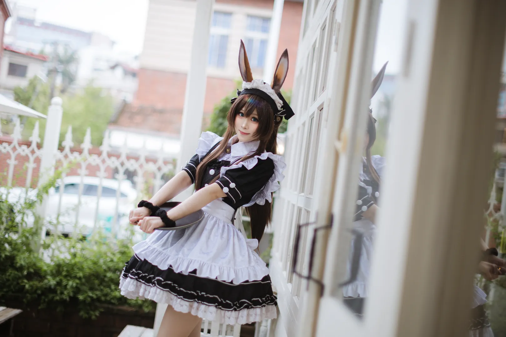 二次元撮影, アークナイツ, アーミヤ コスプレ, コスプレ撮影, うさ耳メイド - 6枚目