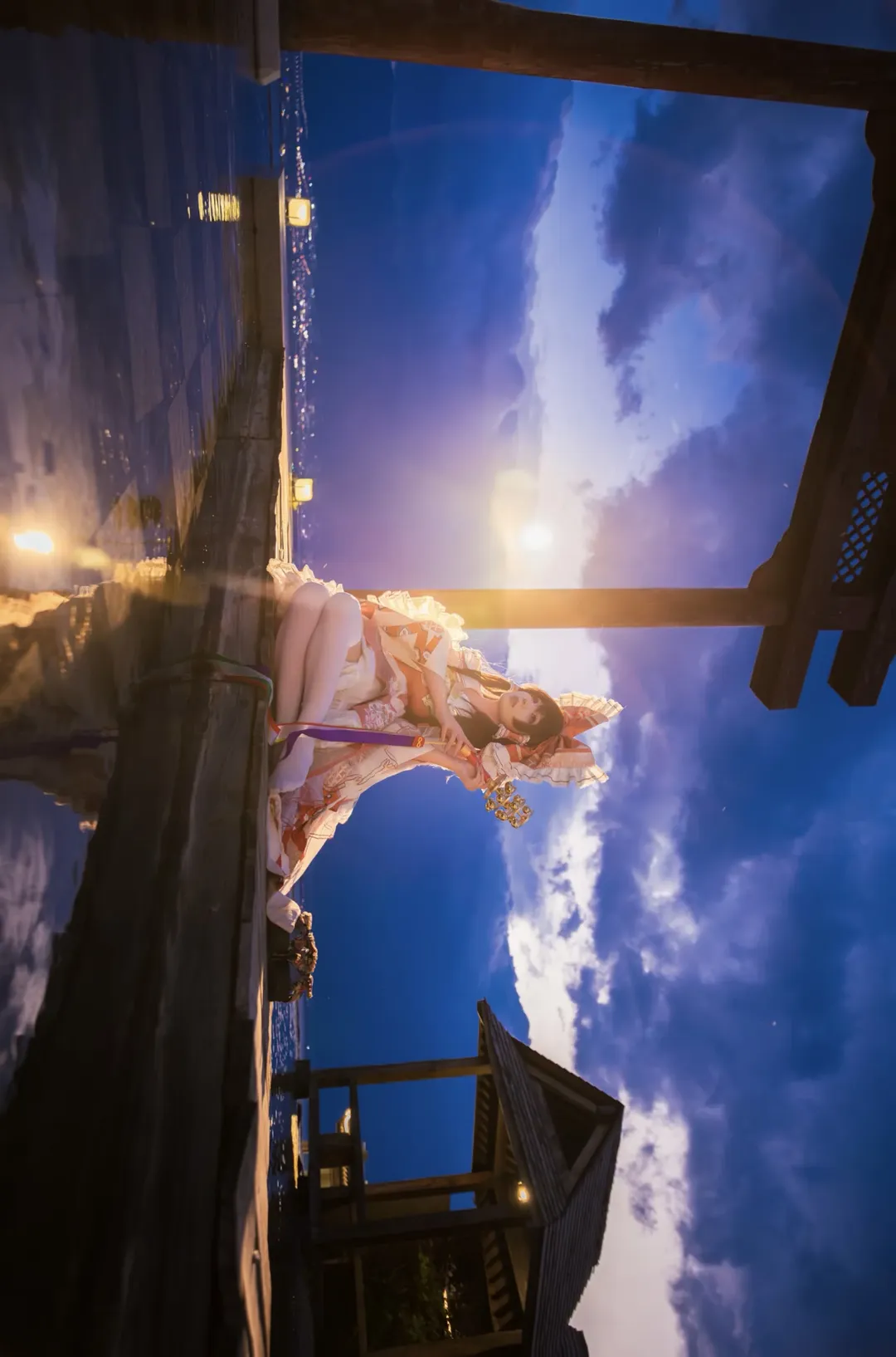 Outdoor portrait, Waterside photography, Touhou Project cosplay, Backlit atmosphere, Touhou Project cosplay - Image 2