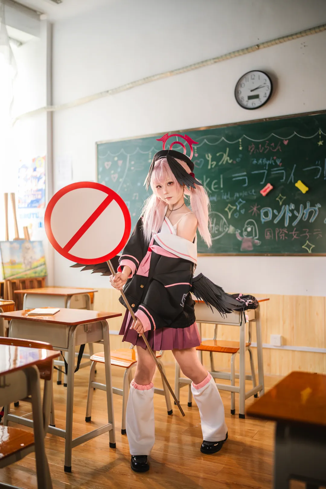 碧蓝档案, 二次元cos, cosplay正片, 校园摄影, 小春cos - 第1张