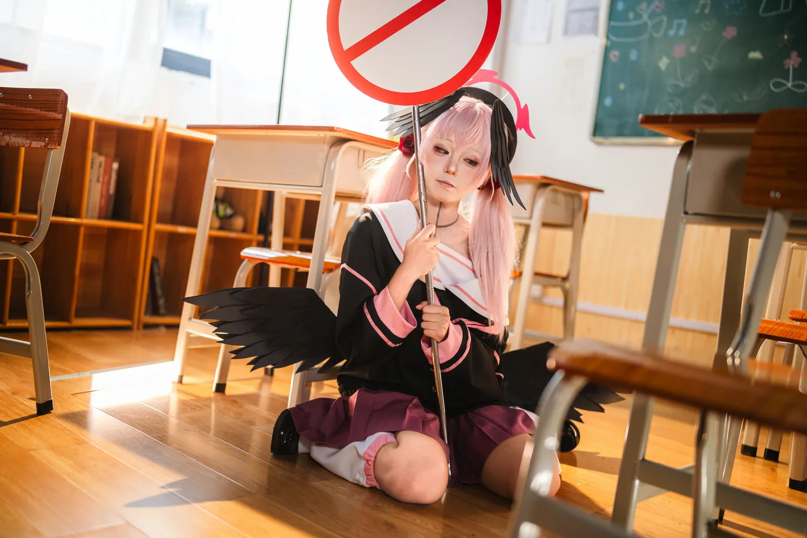 碧蓝档案, 二次元cos, cosplay正片, 校园摄影, 小春cos - 第3张