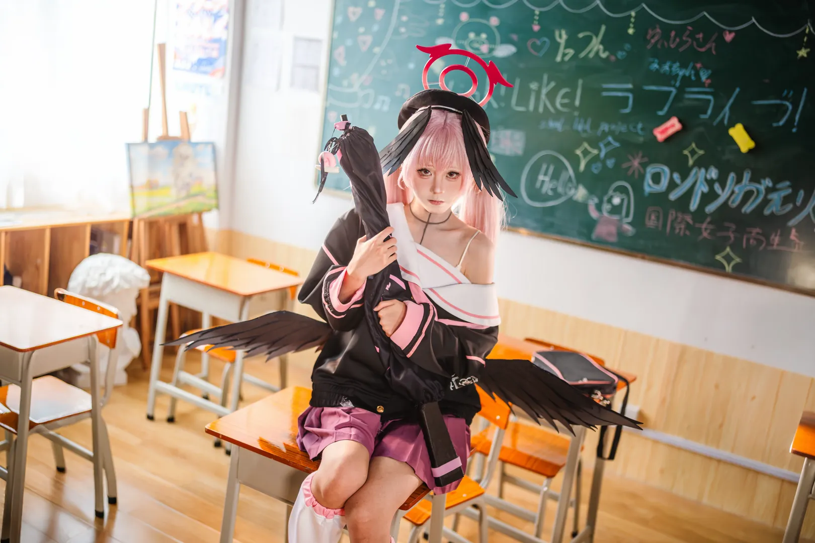 碧蓝档案, 二次元cos, cosplay正片, 校园摄影, 小春cos - 第4张