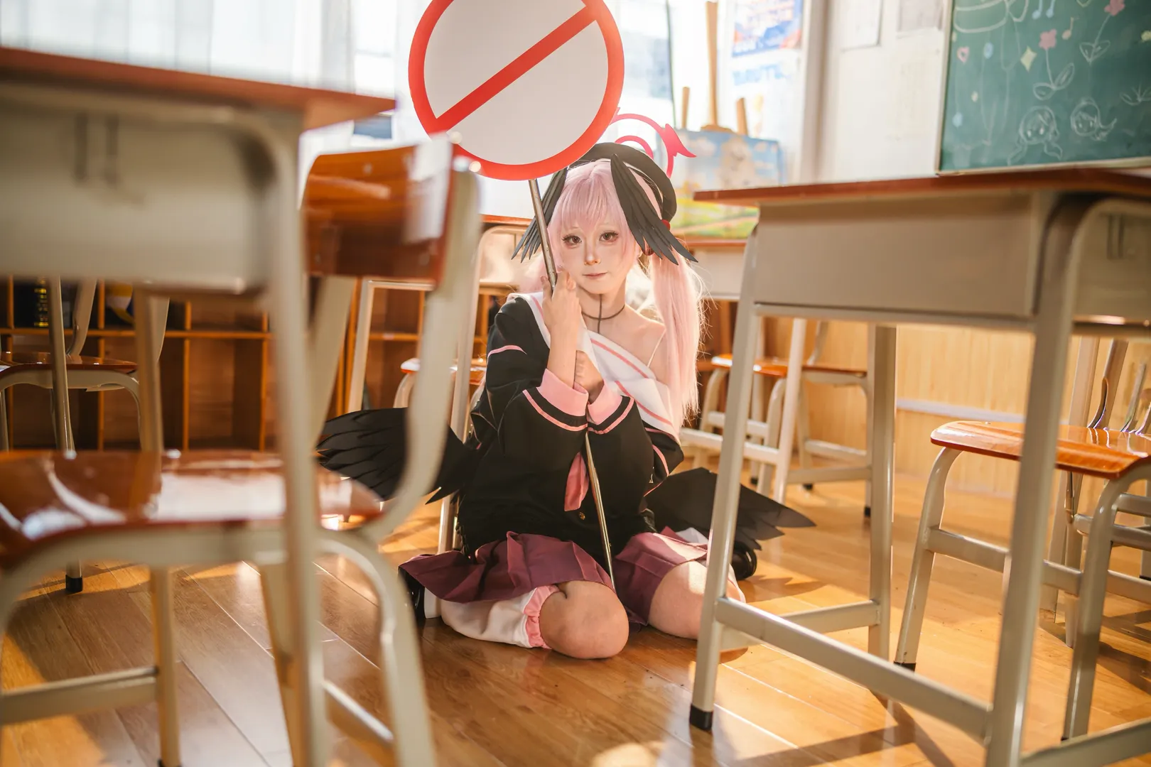 碧蓝档案, 二次元cos, cosplay正片, 校园摄影, 小春cos - 第6张