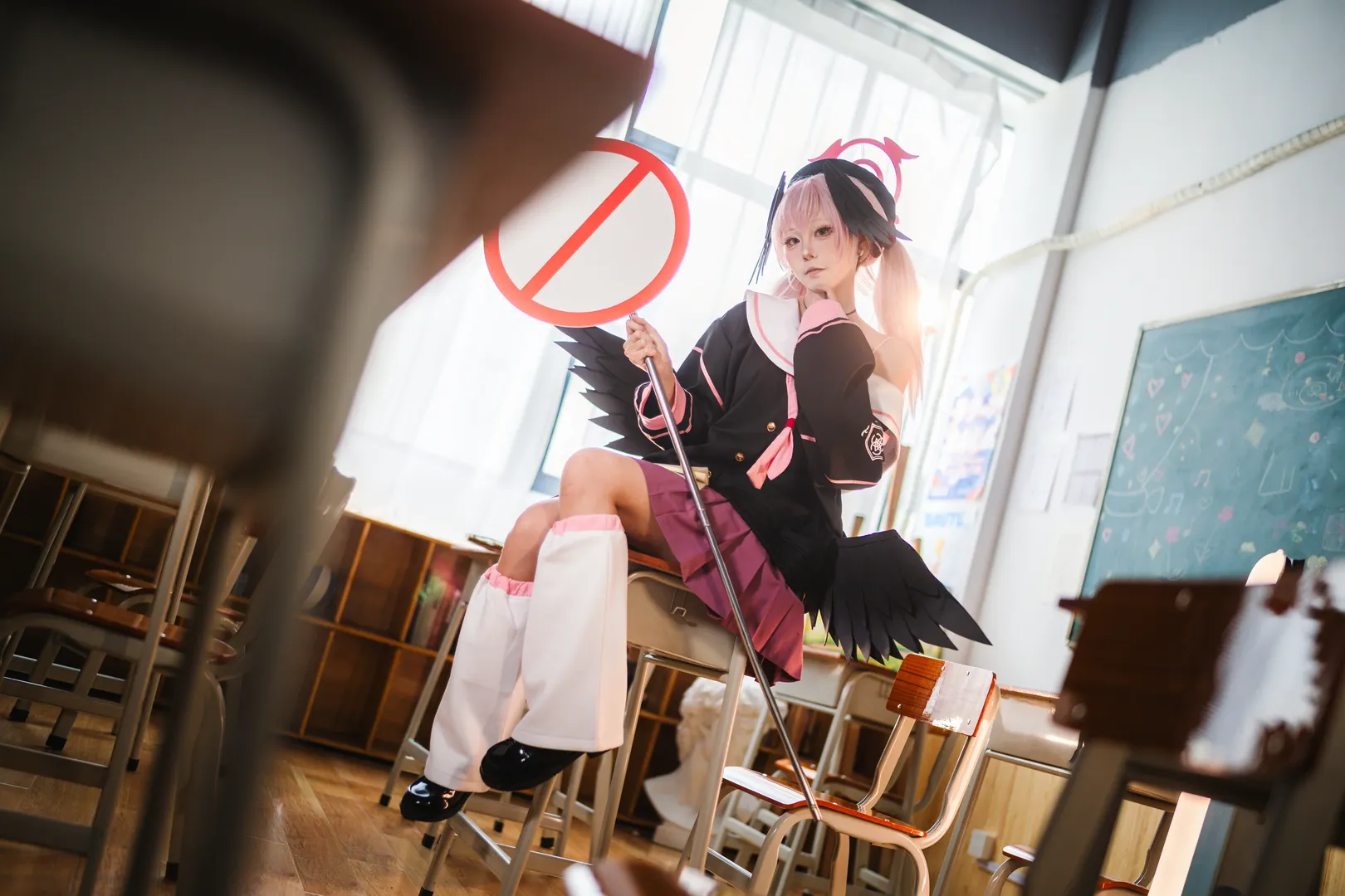 碧蓝档案, 二次元cos, cosplay正片, 校园摄影, 小春cos - 第8张