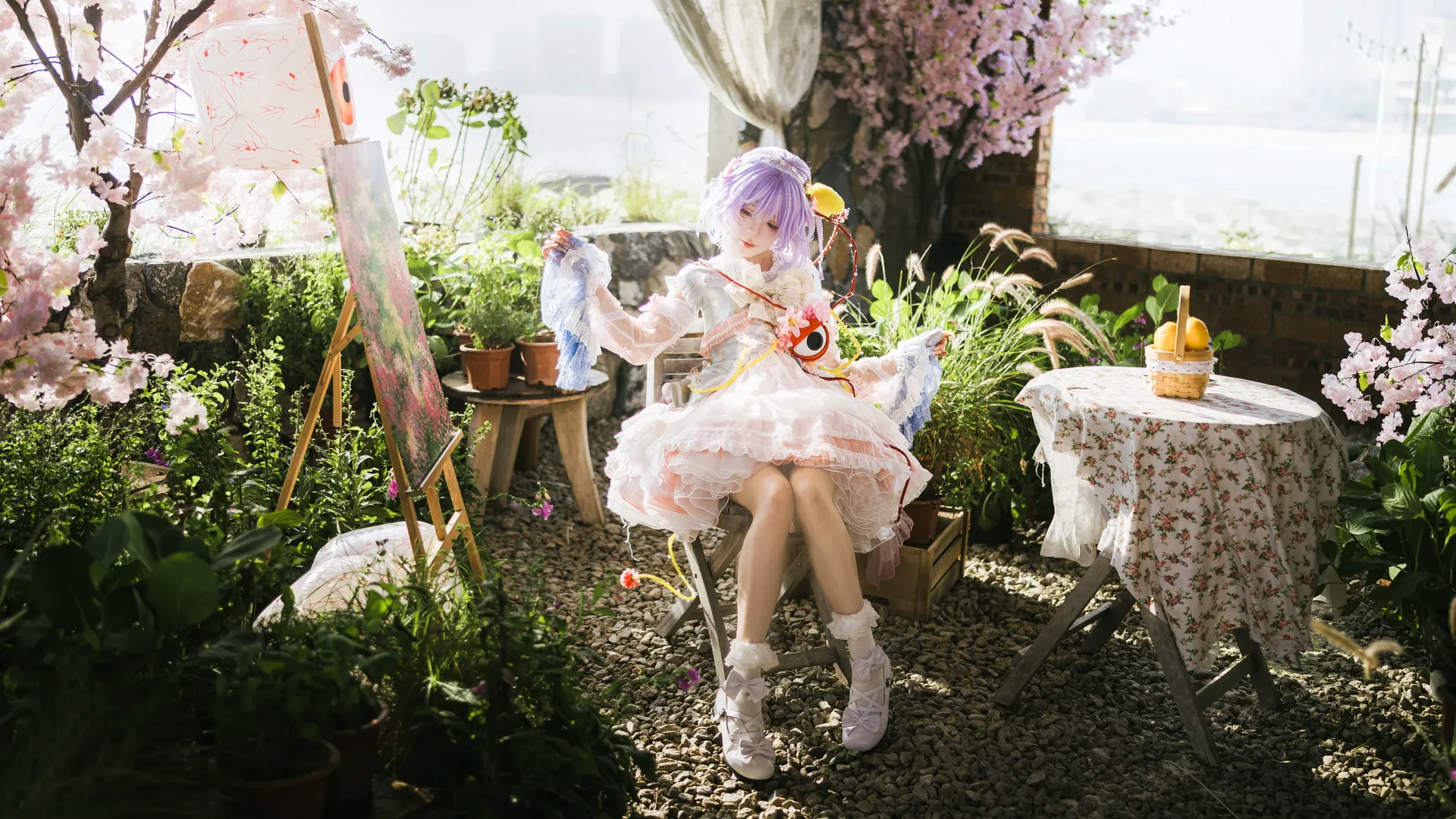 东方Project, 古明地觉cos, 逆光人像, 氛围感大片, 花园写真 - 第11张