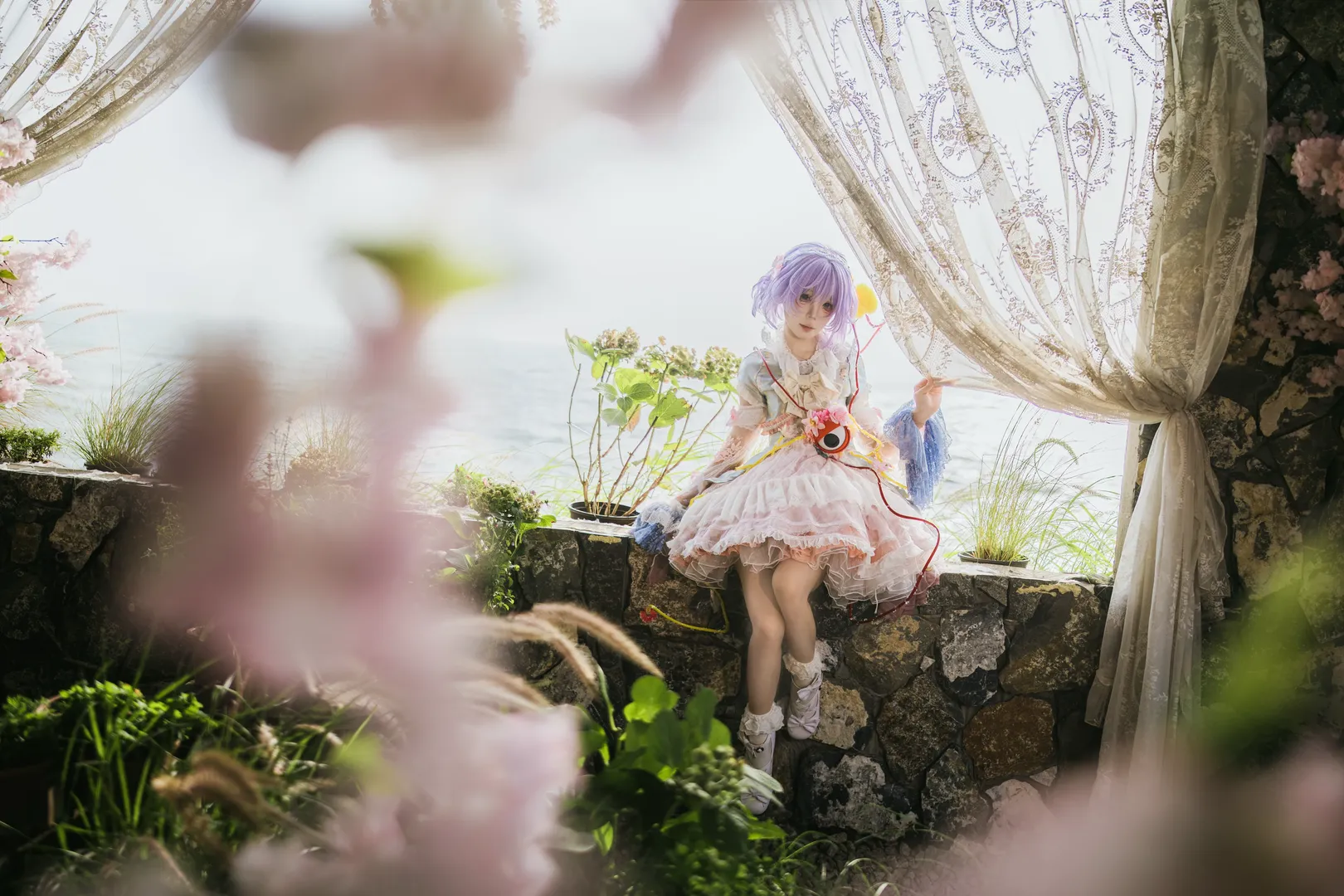东方Project, 古明地觉cos, 逆光人像, 氛围感大片, 花园写真 - 第6张