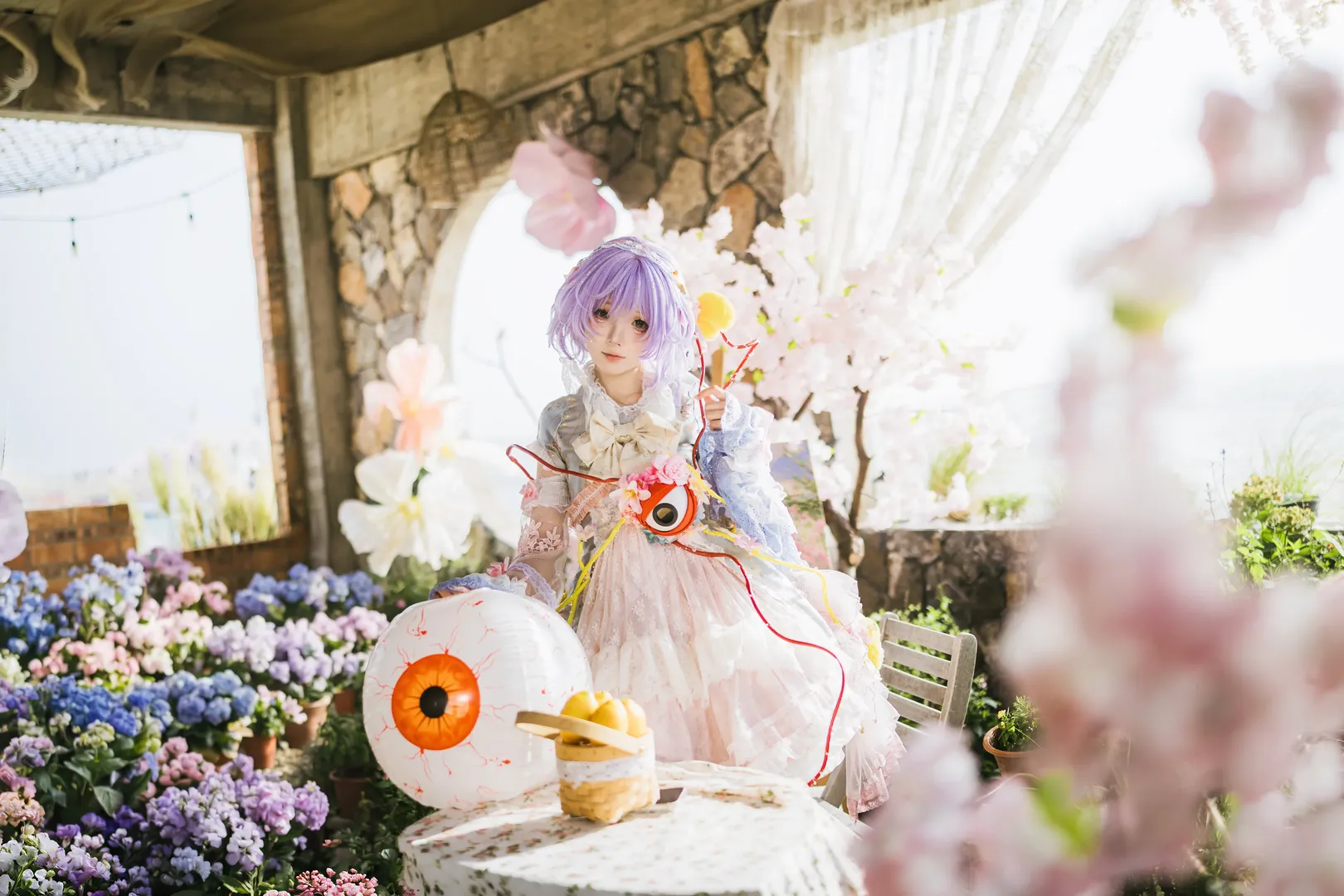 东方Project, 古明地觉cos, 逆光人像, 氛围感大片, 花园写真 - 第9张
