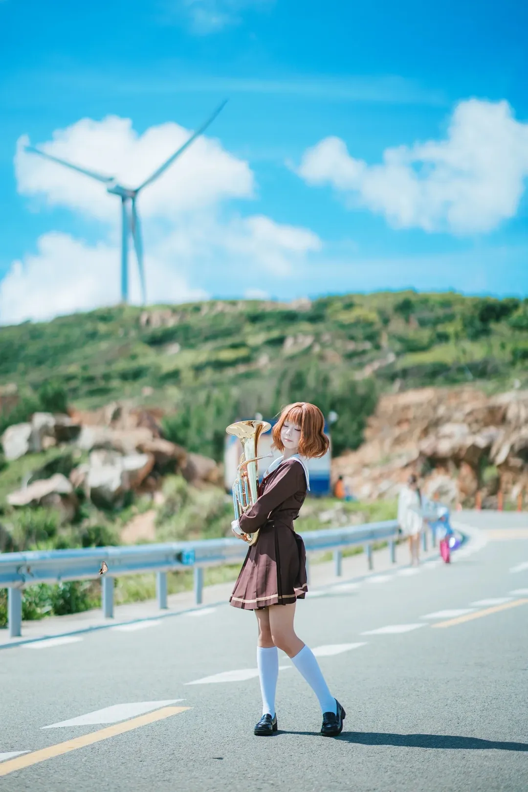 黄前久美子cos, cosplay正片, jk制服, 京吹, 上低音号 - 第12张