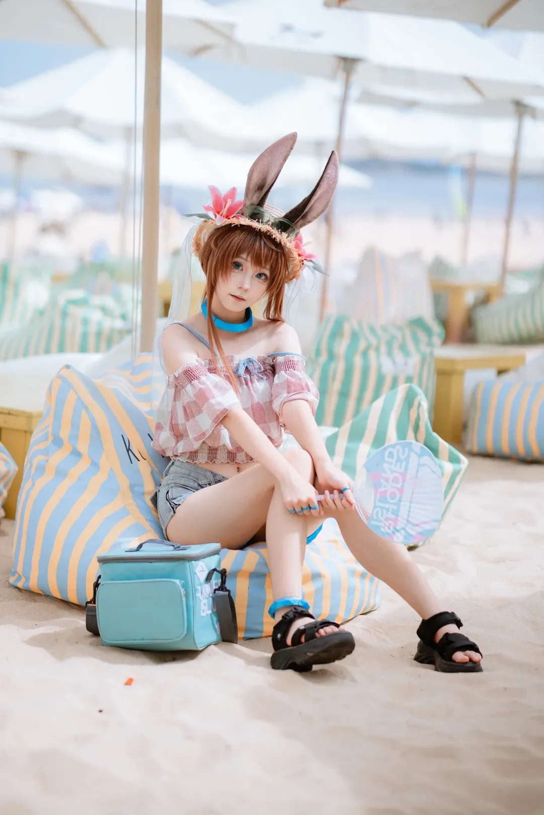 cosplay, cos正片, 明日方舟, 阿米娅cos, 夏日沙滩 - 第10张