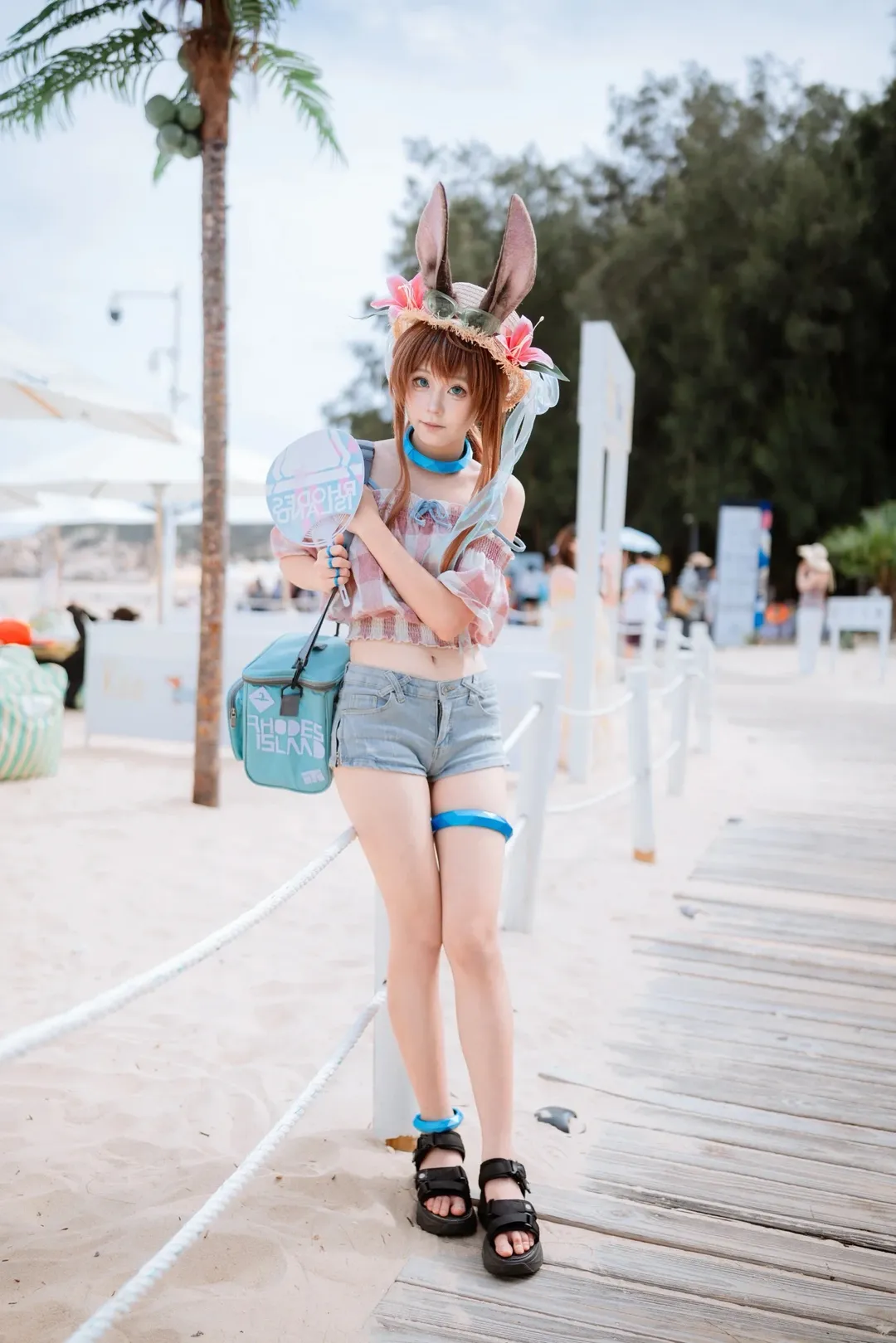 cosplay, cos正片, 明日方舟, 阿米娅cos, 夏日沙滩 - 第14张