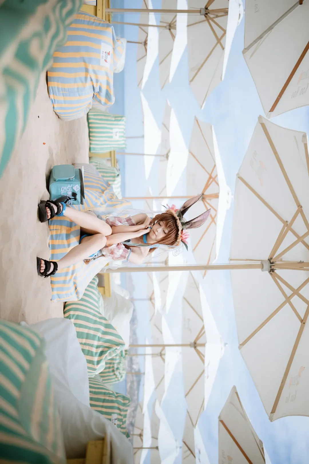 cosplay, cos正片, 明日方舟, 阿米娅cos, 夏日沙滩 - 第16张