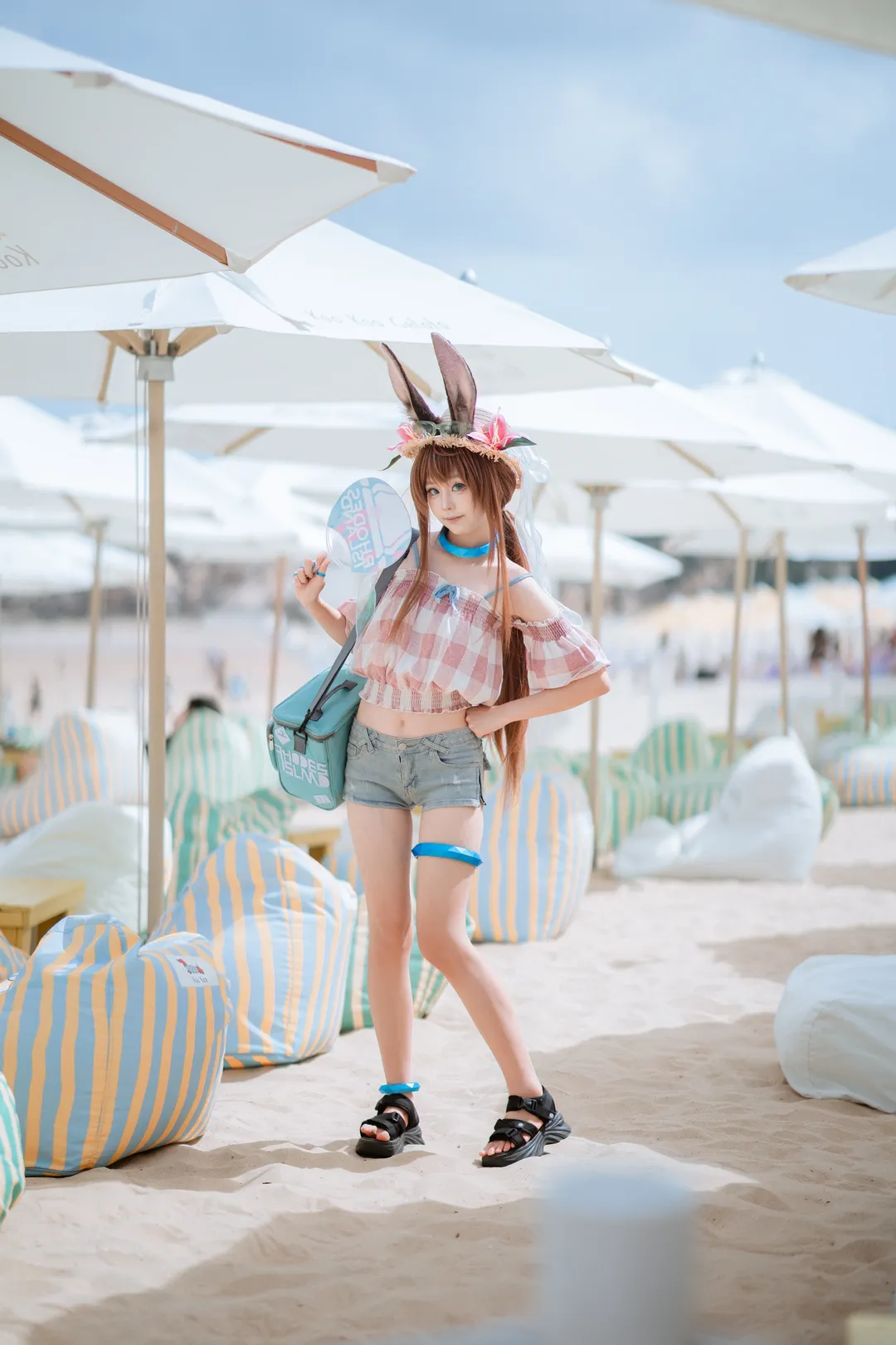 cosplay, cos正片, 明日方舟, 阿米娅cos, 夏日沙滩