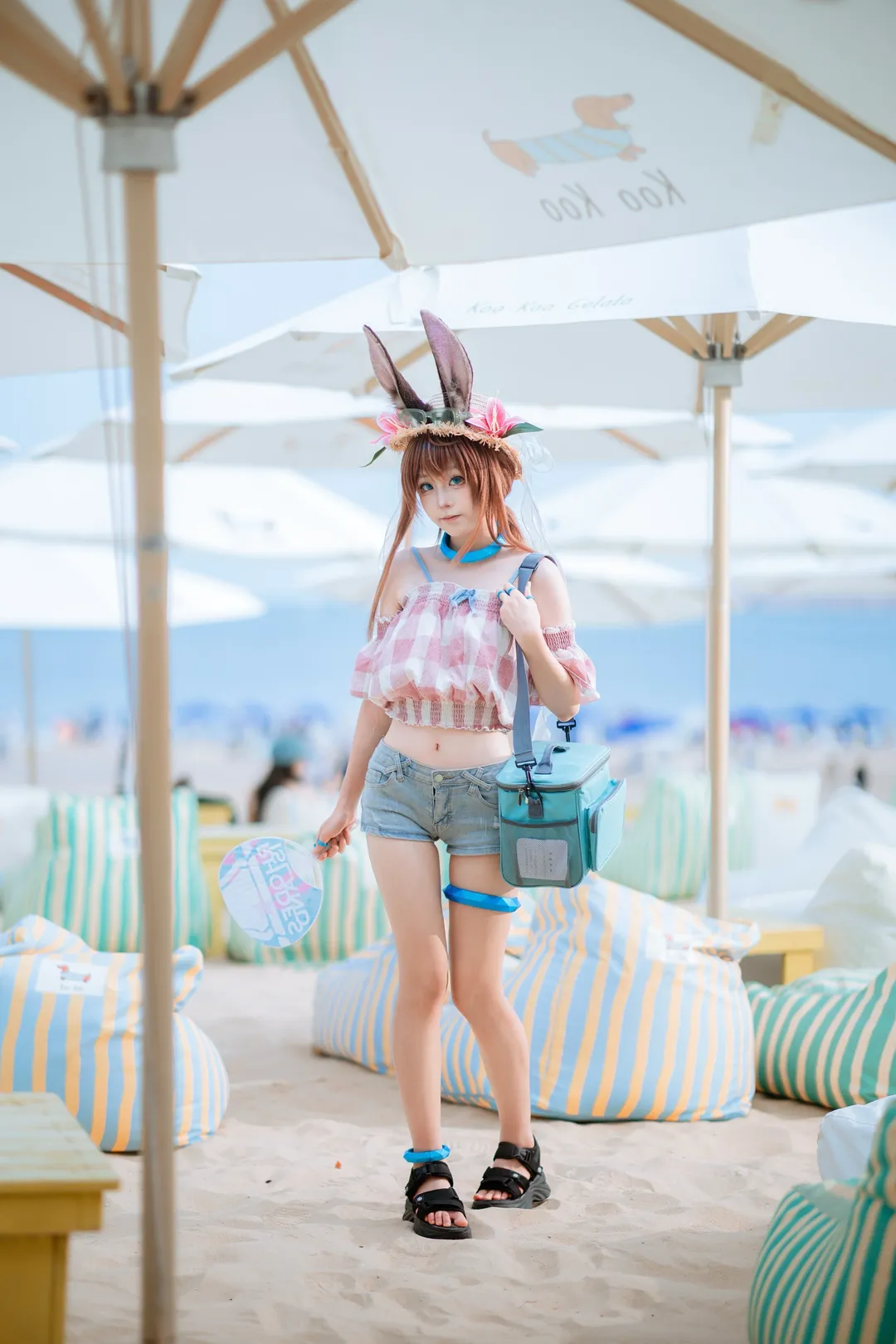 cosplay, cos正片, 明日方舟, 阿米娅cos, 夏日沙滩 - 第3张