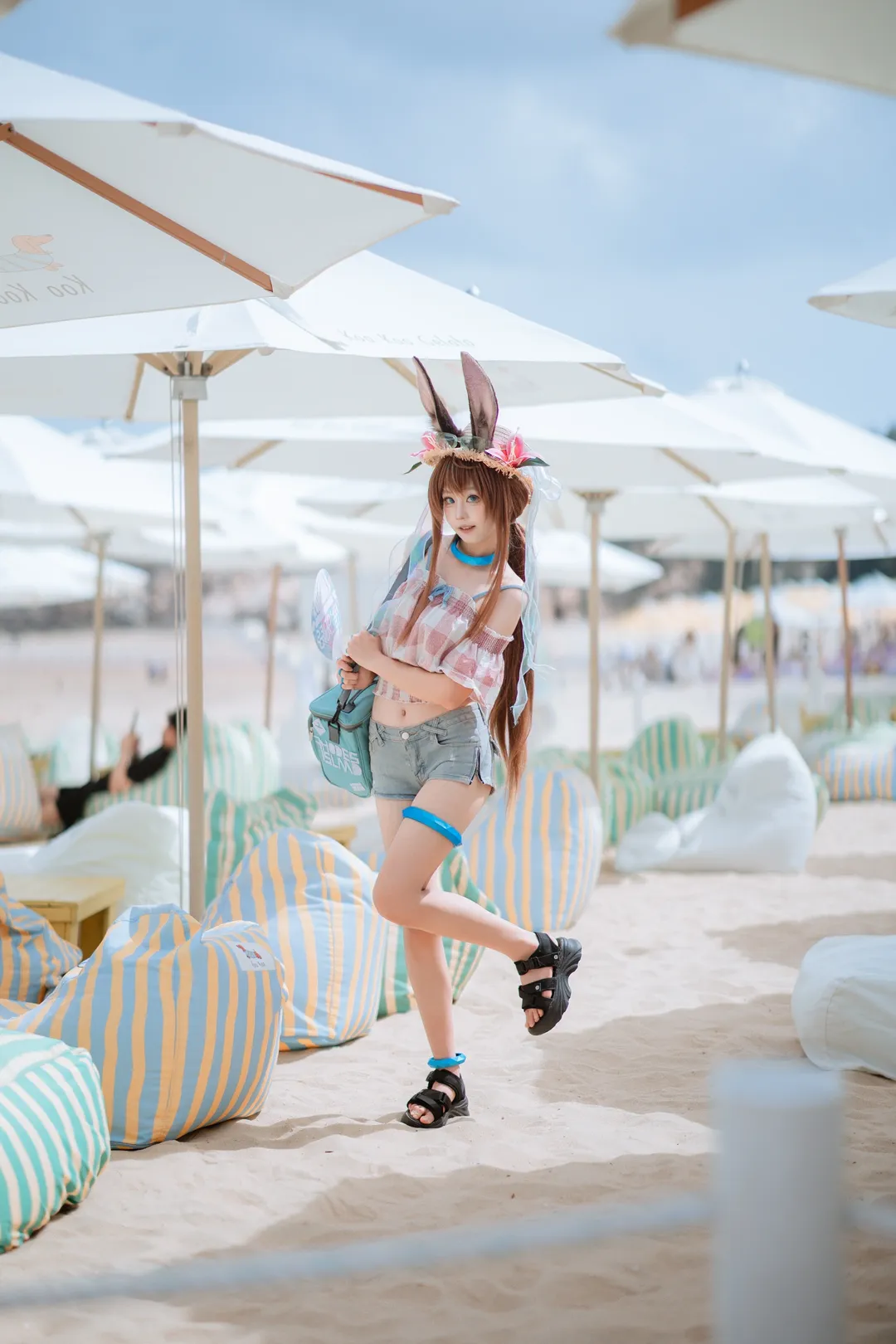cosplay, cos正片, 明日方舟, 阿米娅cos, 夏日沙滩 - 第4张