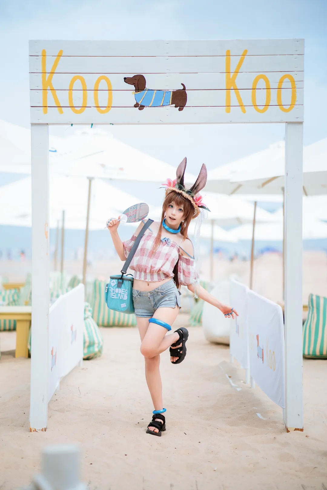 cosplay, cos正片, 明日方舟, 阿米娅cos, 夏日沙滩 - 第5张