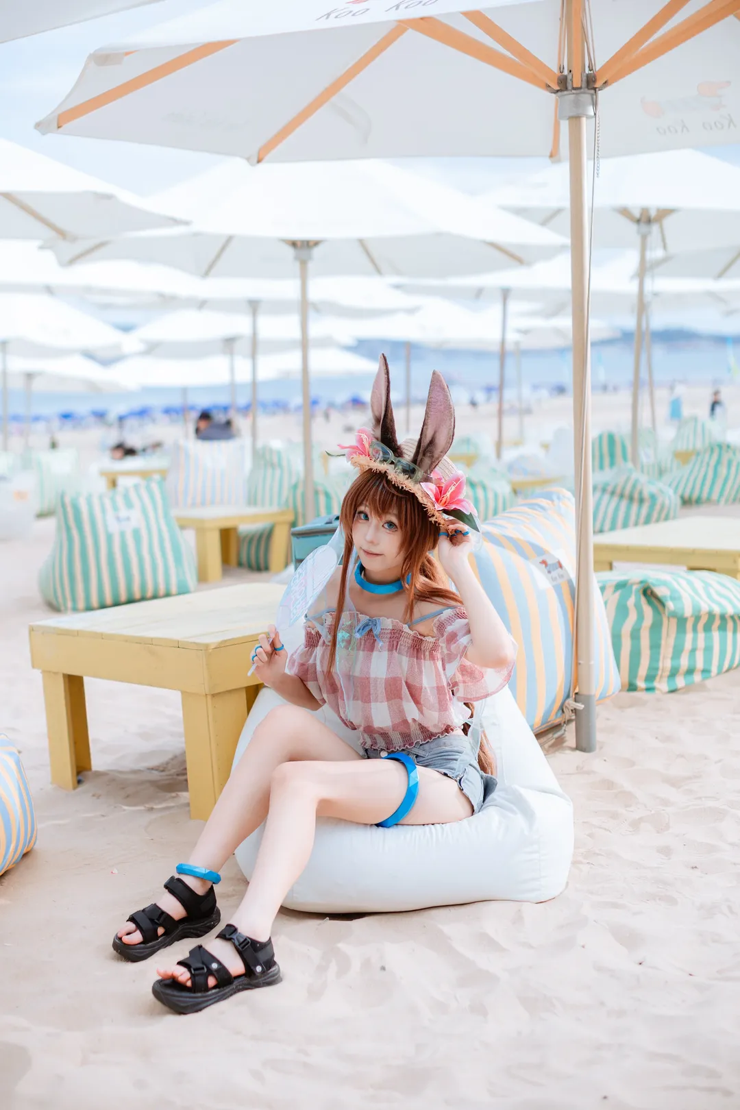 cosplay, cos正片, 明日方舟, 阿米娅cos, 夏日沙滩 - 第6张