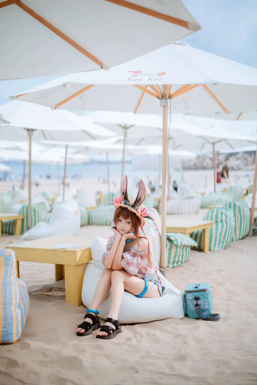 cosplay, cos正片, 明日方舟, 阿米娅cos, 夏日沙滩 - 第7张