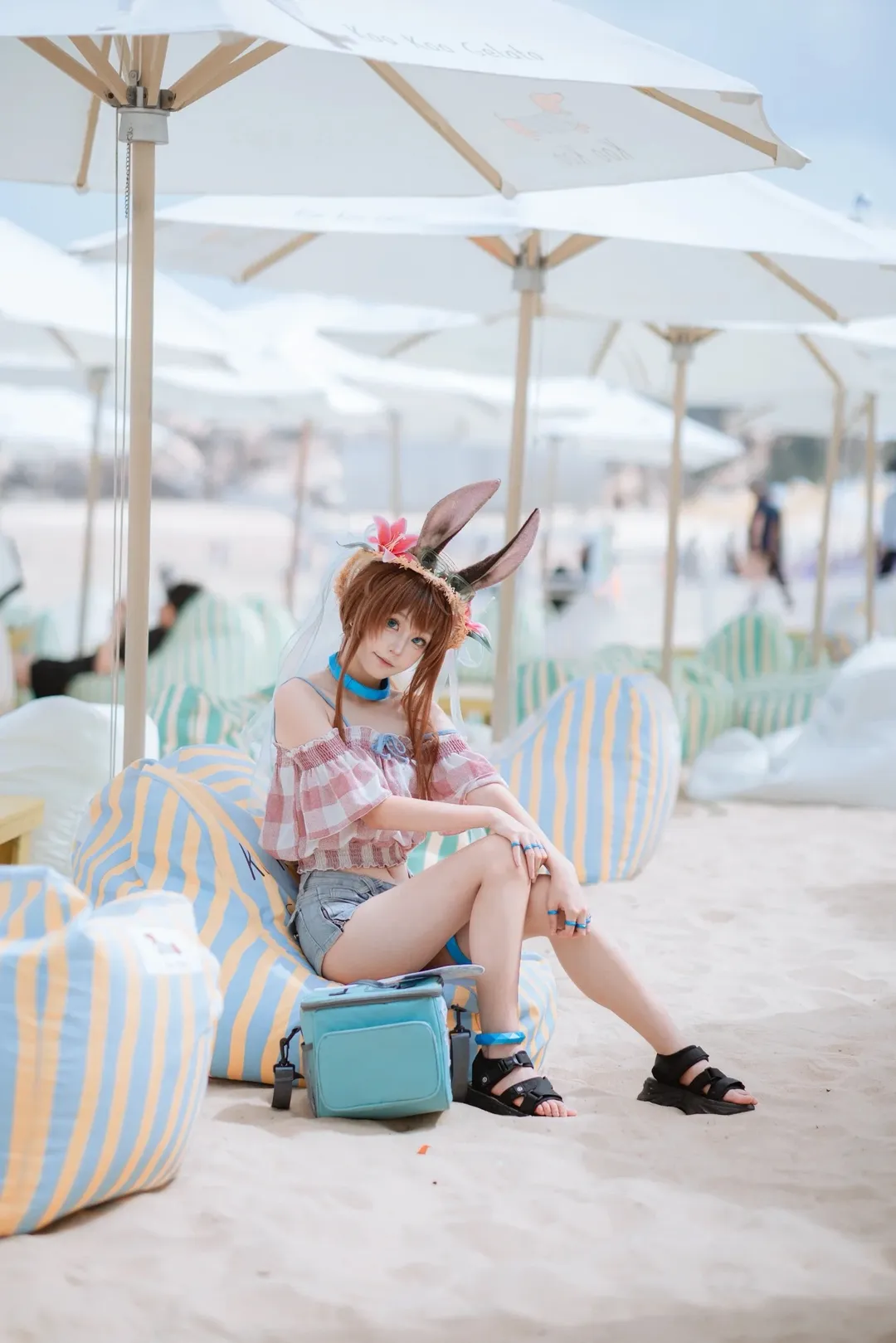 cosplay, cos正片, 明日方舟, 阿米娅cos, 夏日沙滩 - 第8张