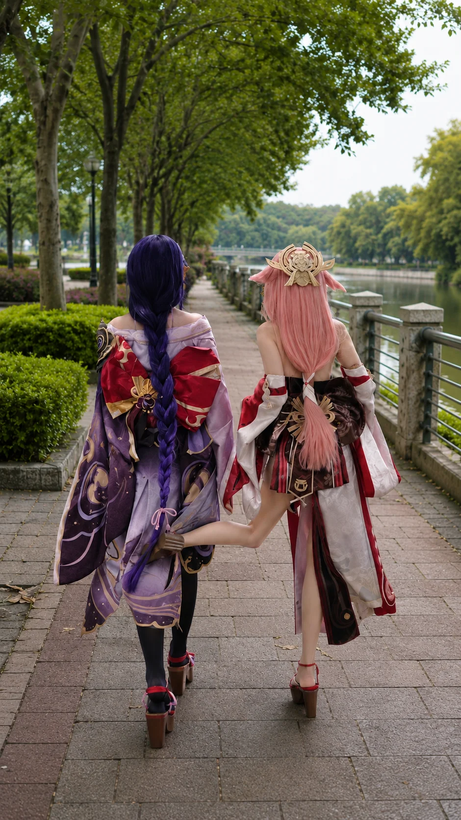 原神, 二次元cosplay, 八重神子cos, 鸣神组, 雷电将军cos - 第1张