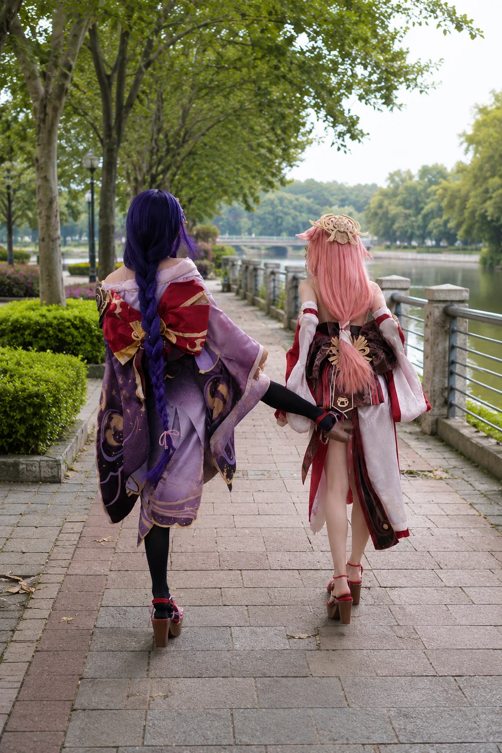 原神, 二次元cosplay, 八重神子cos, 鸣神组, 雷电将军cos