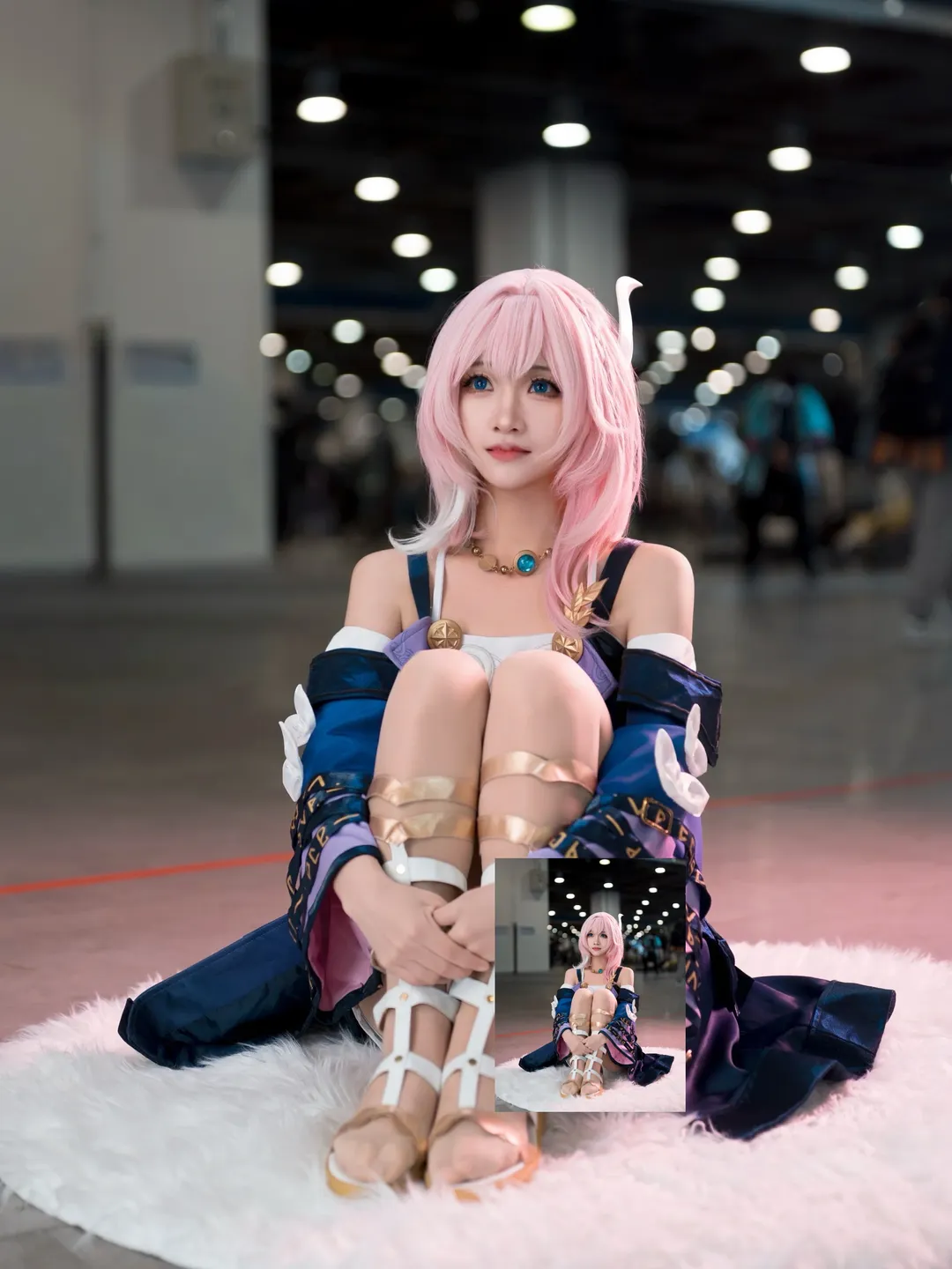 昔涟cos, 崩坏星穹铁道, 漫展场照, 二次元cosplay, 粉色假发