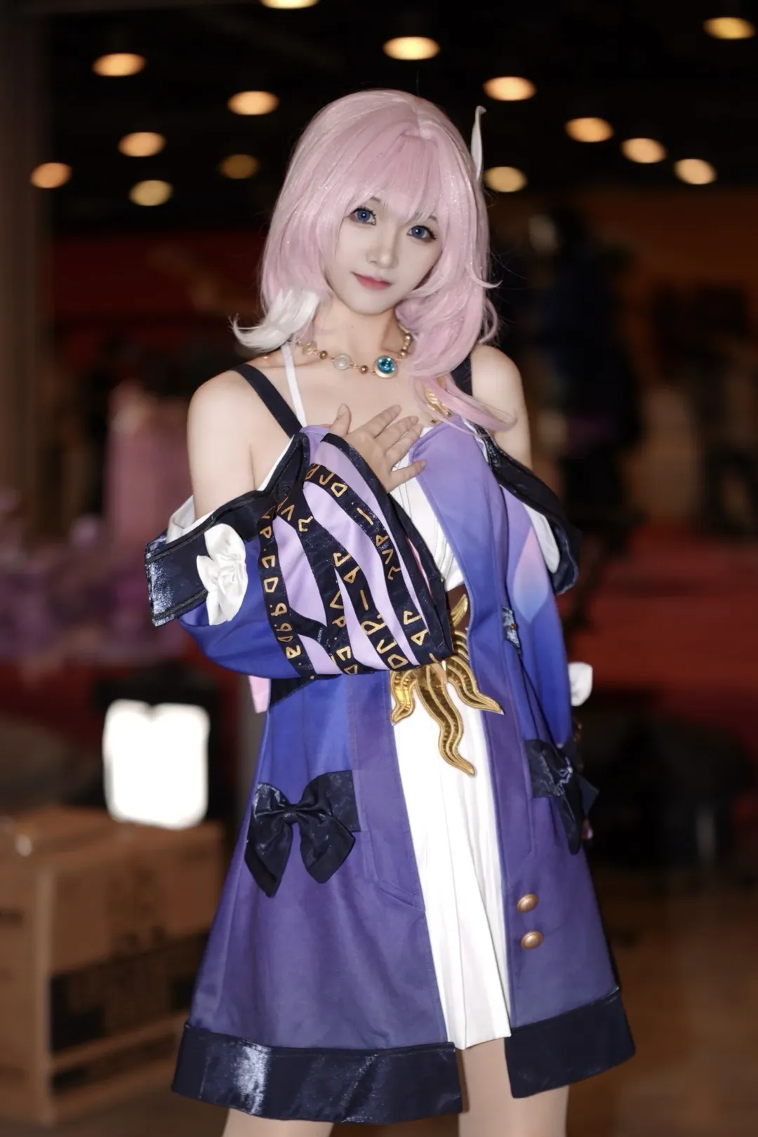 昔涟cos, 崩坏星穹铁道, 漫展返图, cosplay摄影, 粉色假发 - 第4张