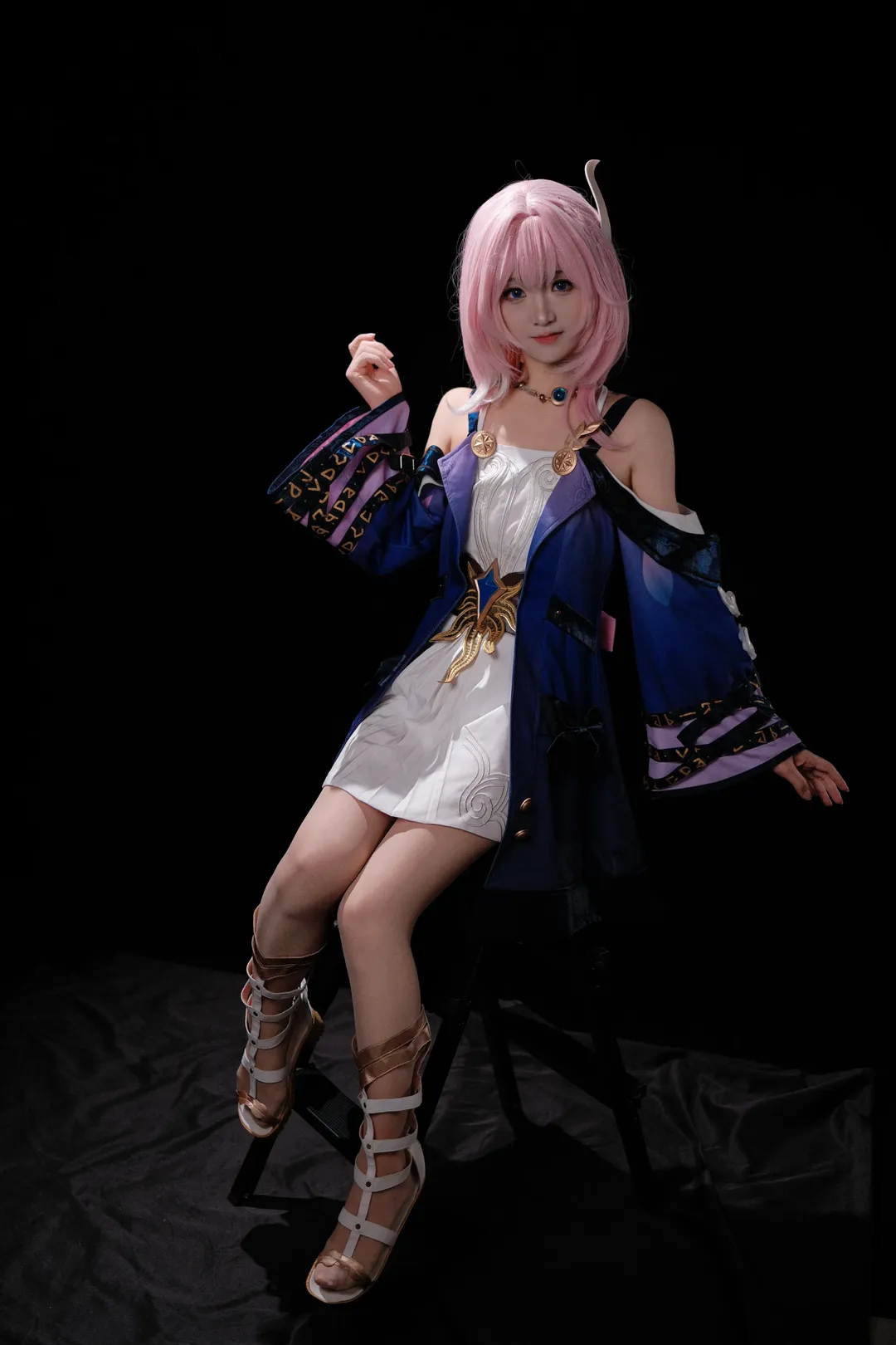 二次元少女, 昔涟cos, 崩坏星穹铁道, cosplay摄影, 粉色假发