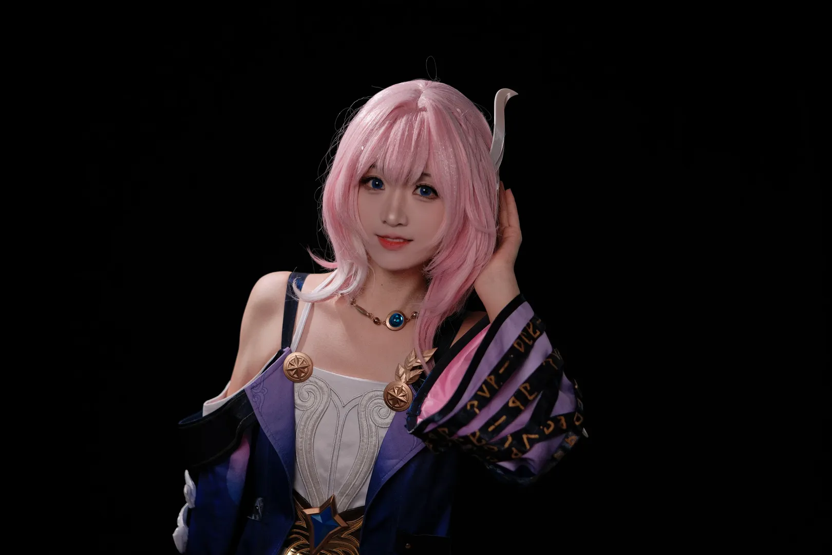 二次元少女, 昔涟cos, 崩坏星穹铁道, cosplay摄影, 粉色假发 - 第6张