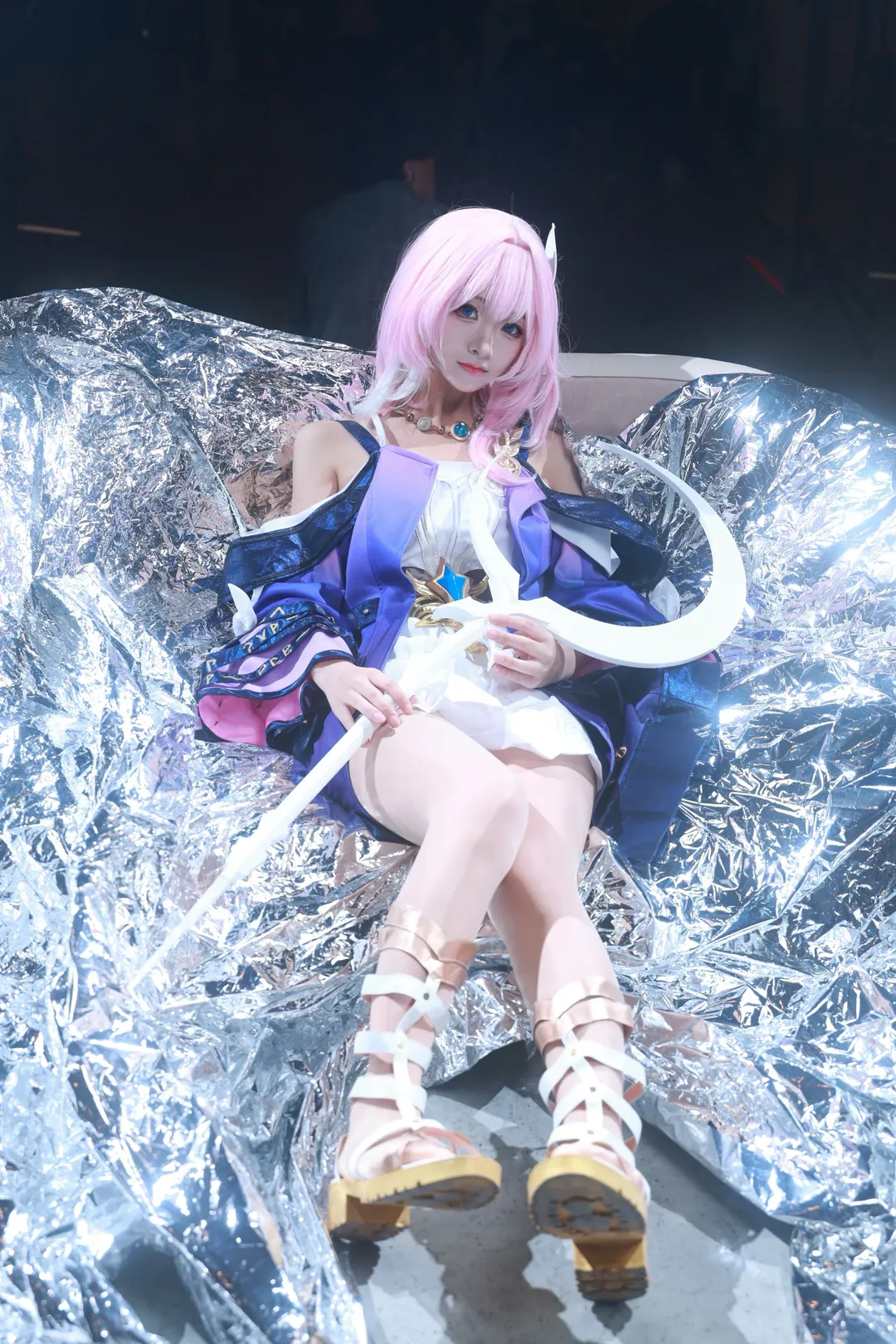 キュレネ コスプレ, 崩壊：スターレイル, オンファロス, 二次元コスプレ, 銀箔反射撮影