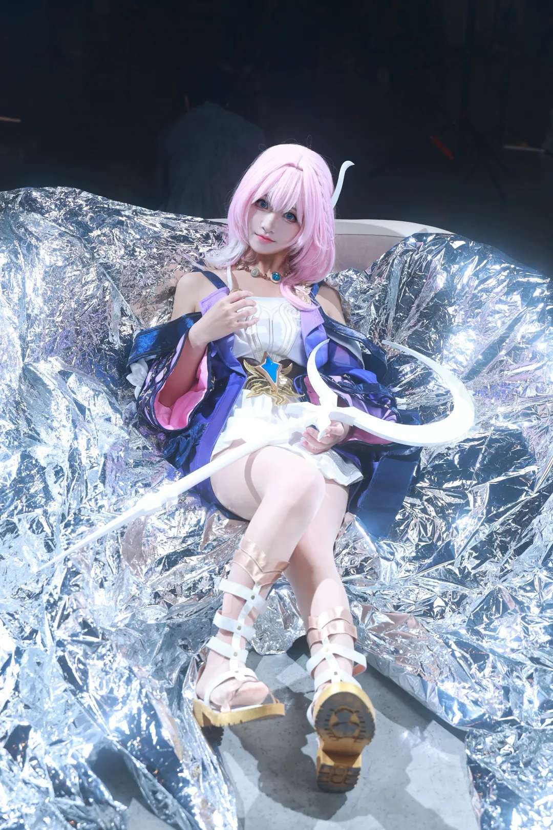 キュレネ コスプレ, 崩壊：スターレイル, オンファロス, 二次元コスプレ, 銀箔反射撮影 - 2枚目
